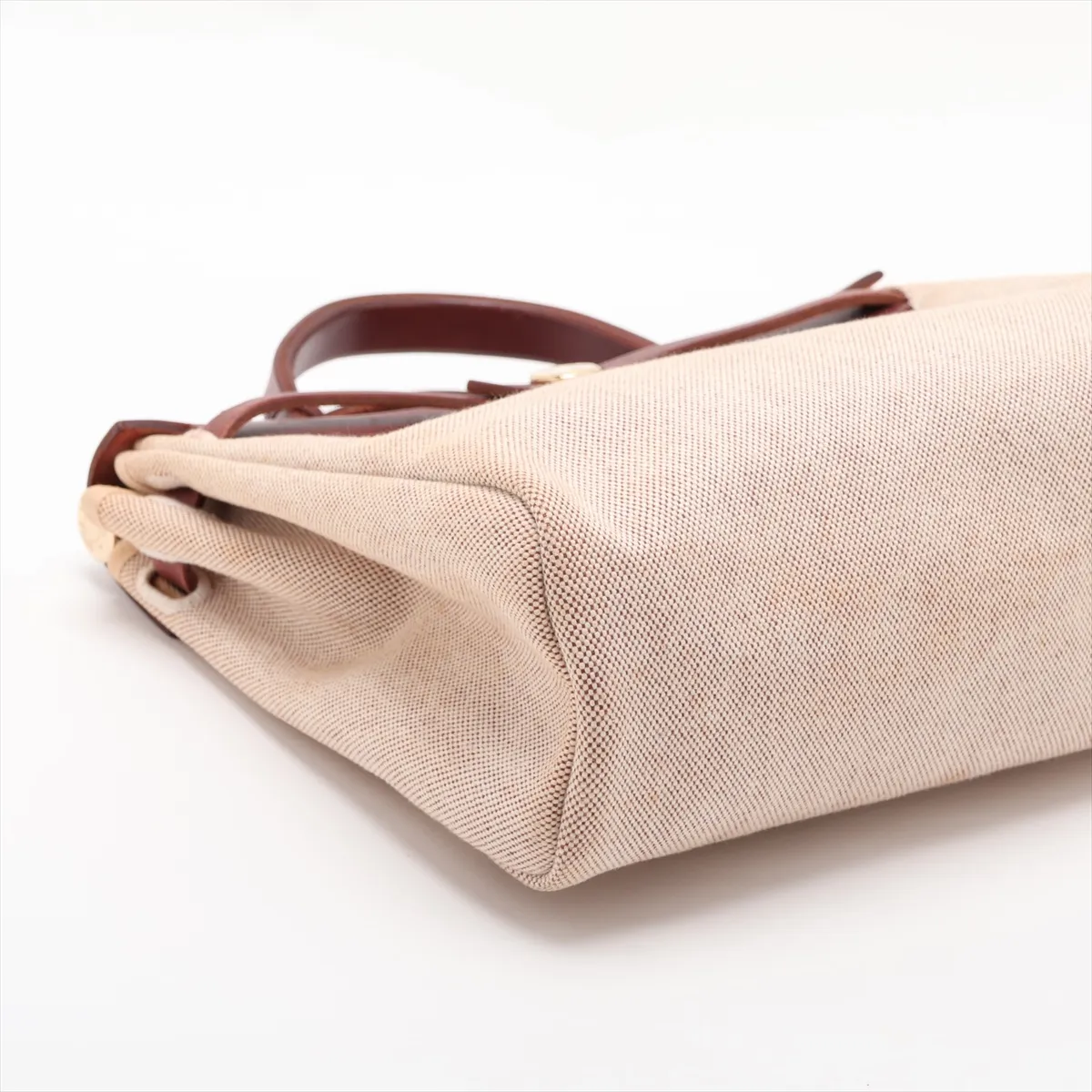 Herbag PM Toile H x Vache Hunter Beige x Brown Gold Hardware E: 2001 — view 4