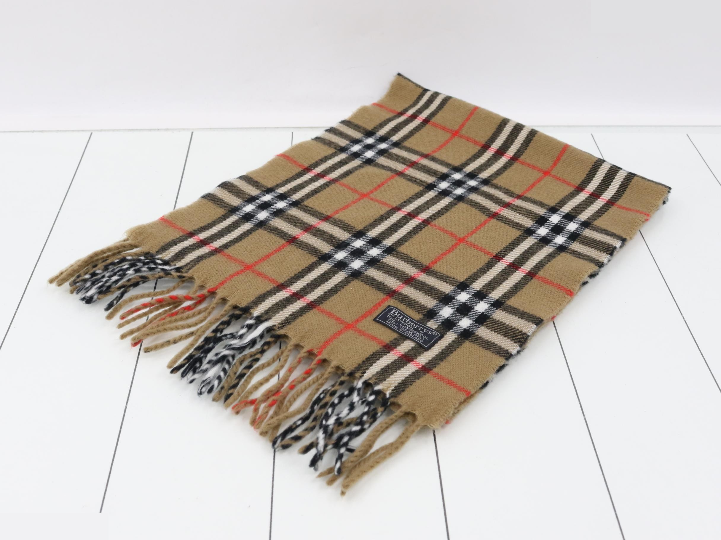 Nova Check Scarf, Beige