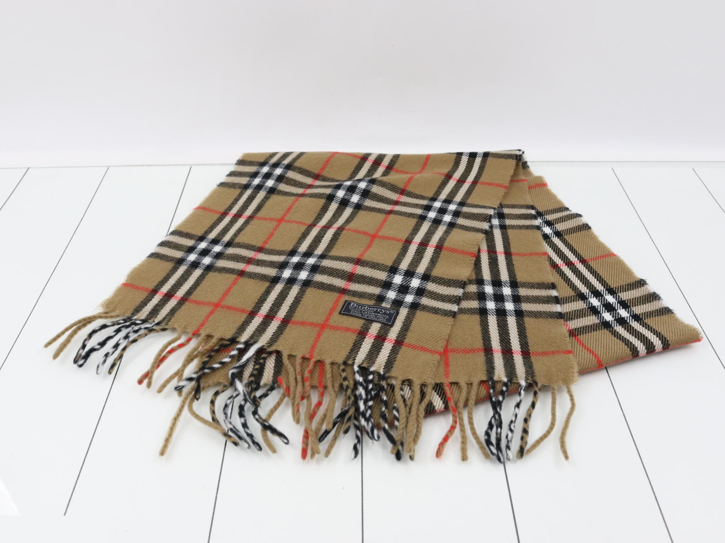 Nova Check Scarf, Beige — view 2