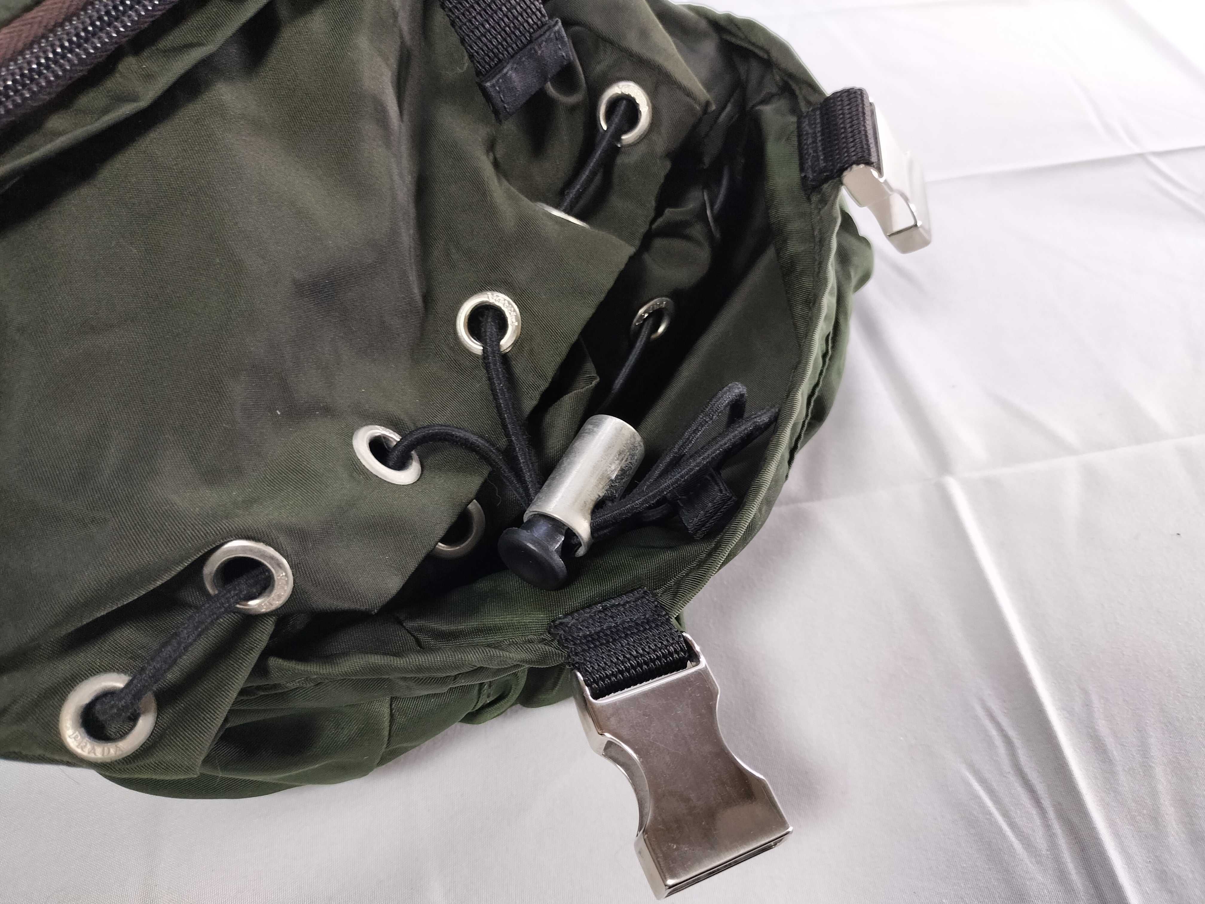 Nylon Green Black Backpack Rucksack — view 8