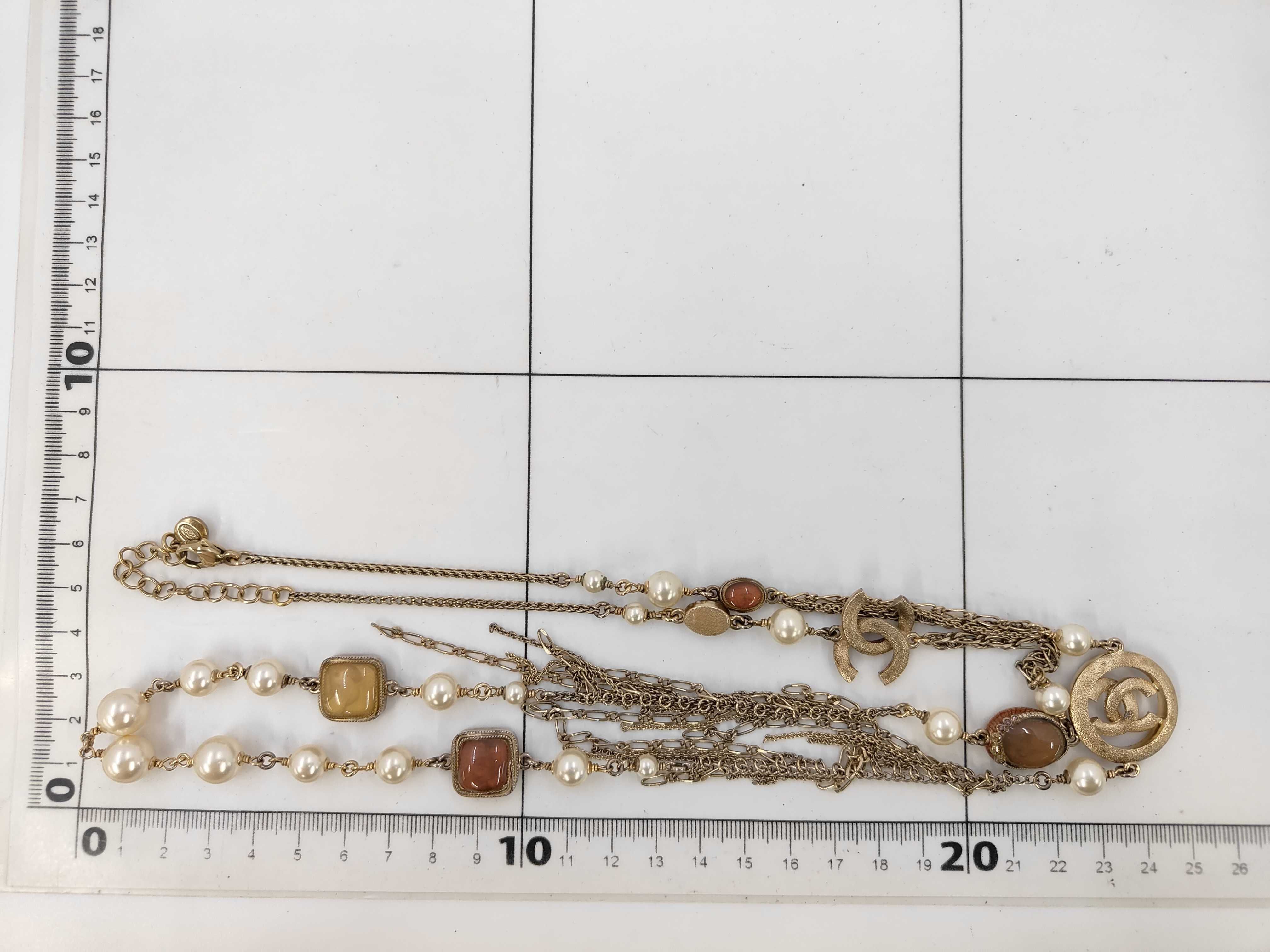 Long Necklace, Faux Pearl, Gold Bracelet/Bangle — view 6