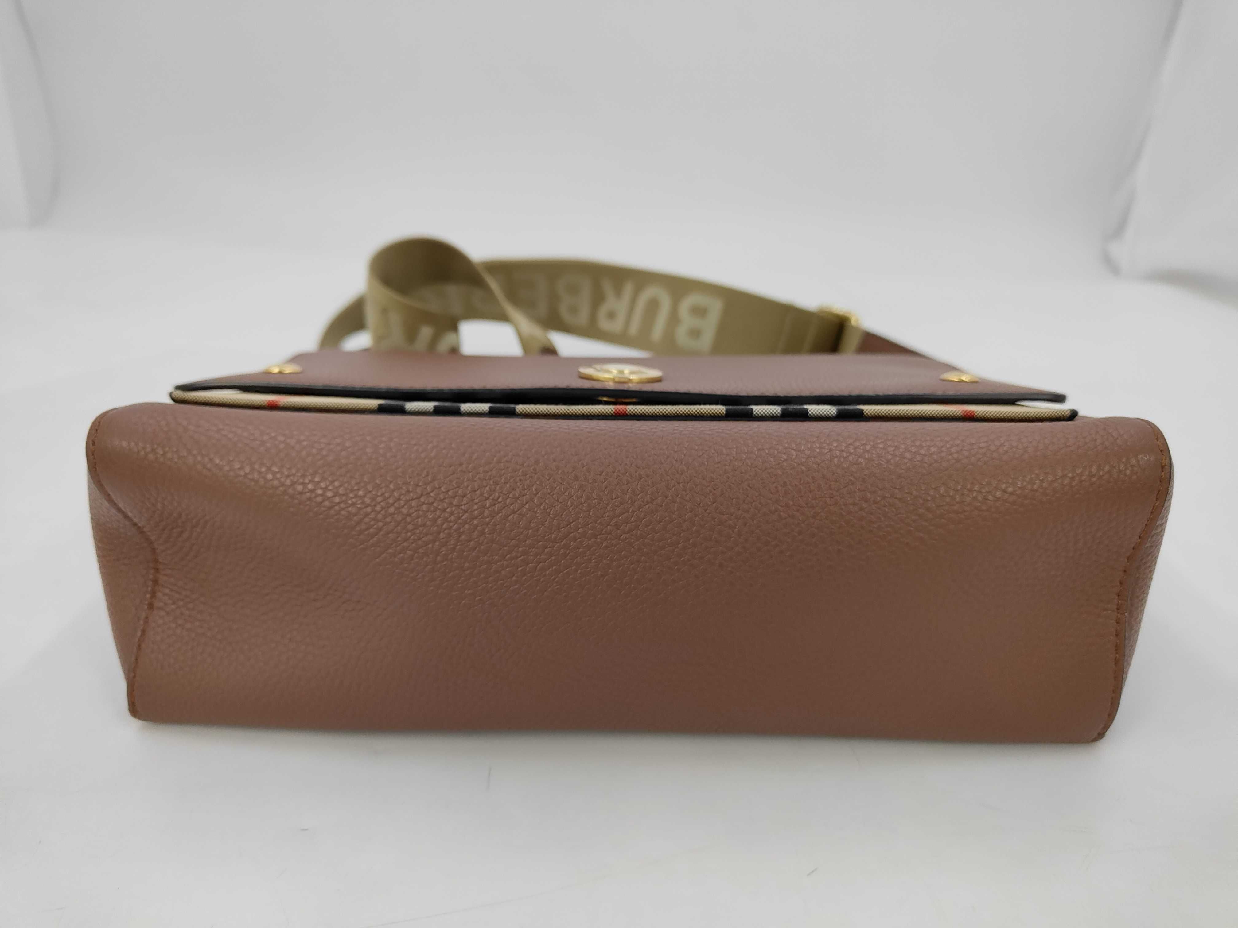 BAG LONDON LEATHER SHOULDER MESSENGER CHECKED BROWN Shoulder Bag — view 3