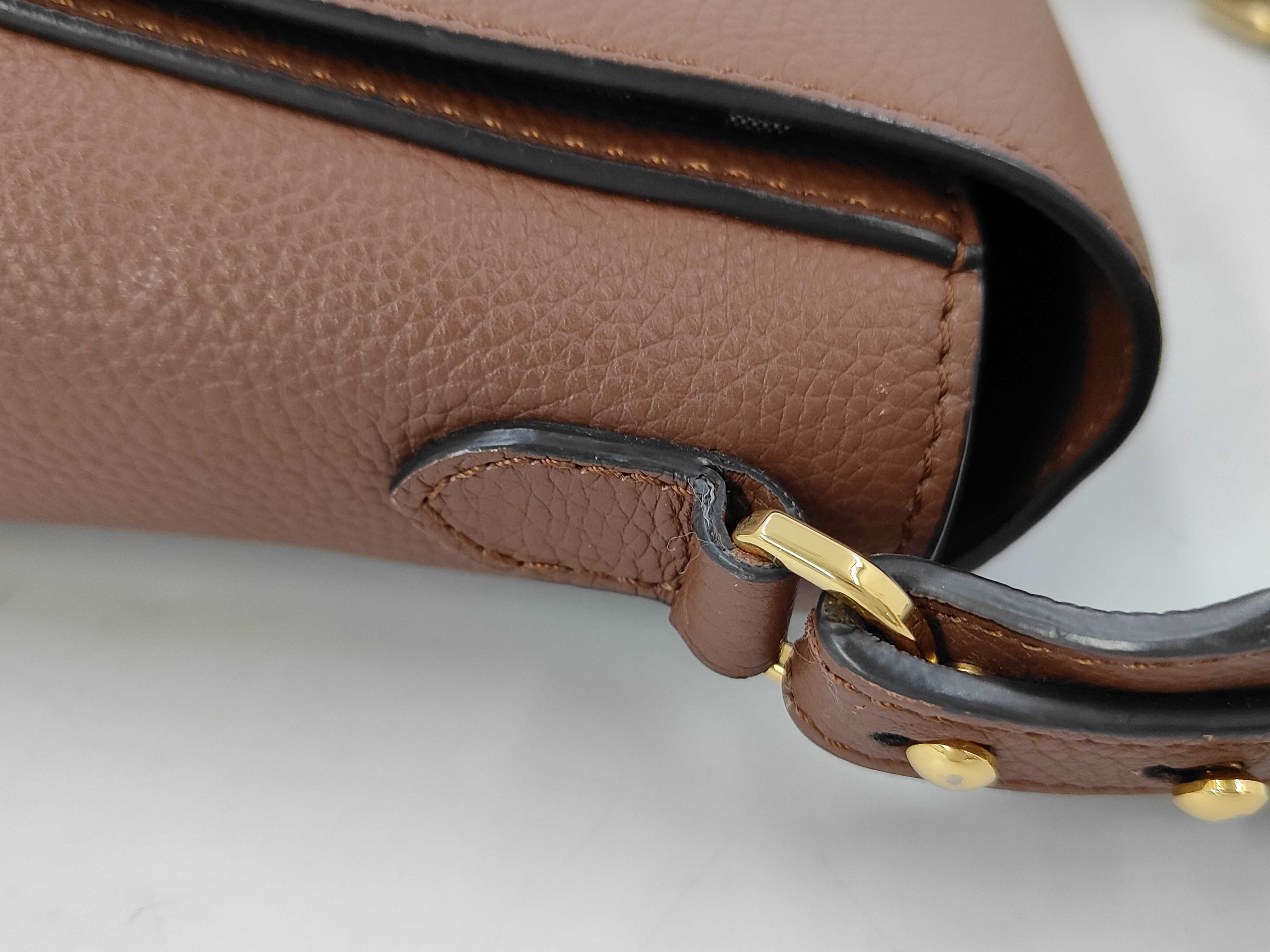 BAG LONDON LEATHER SHOULDER MESSENGER CHECKED BROWN Shoulder Bag — view 5