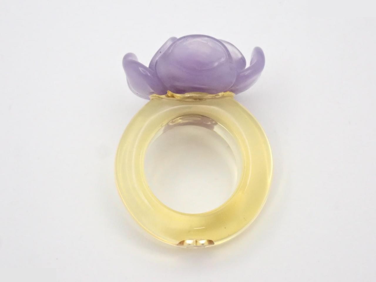 Camellia Plastic Ring, Size #13 — view 3