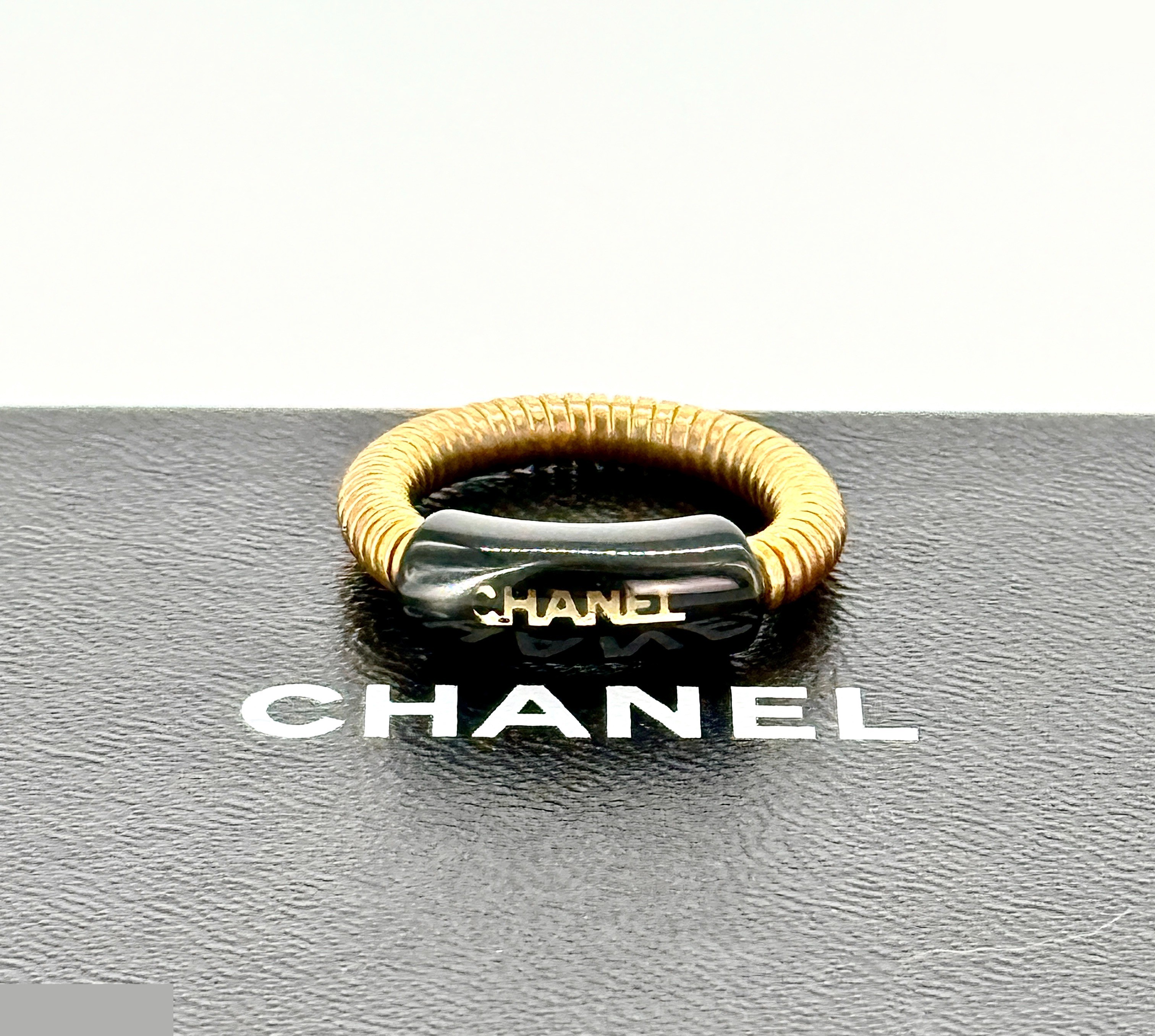 Logo Gold x Black RG Ring (Precious Metal) with Box, Size #12.5 — view 5