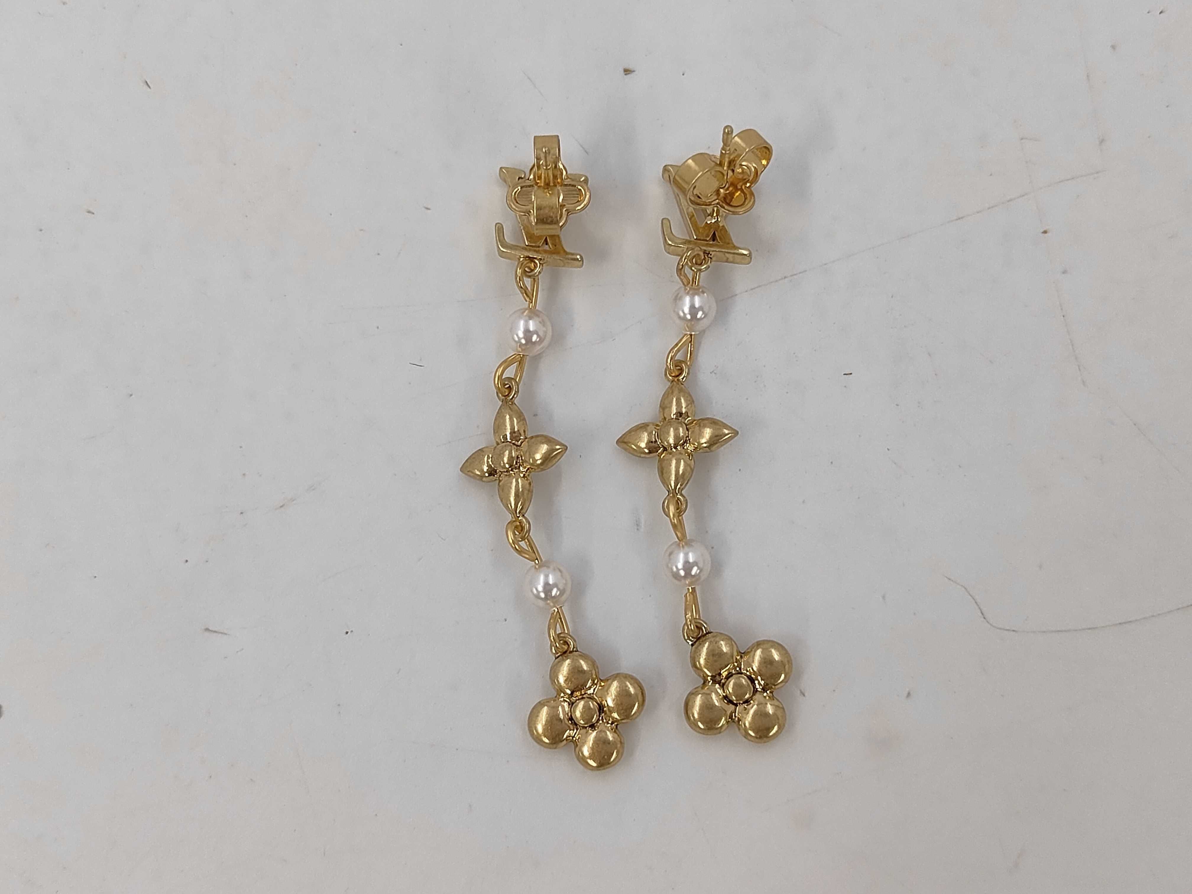 Monogram Flower Earrings — view 2