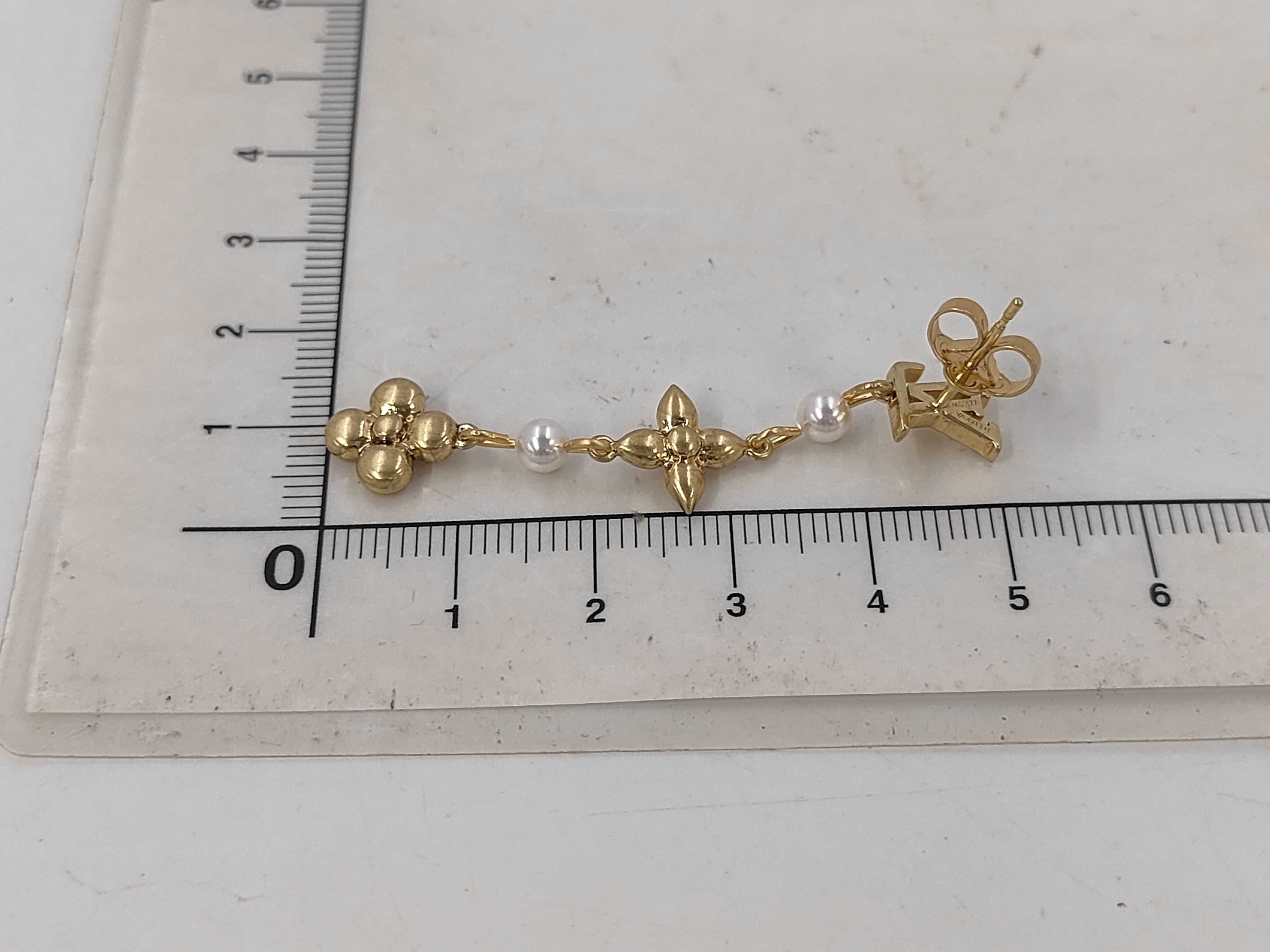 Monogram Flower Earrings — view 3