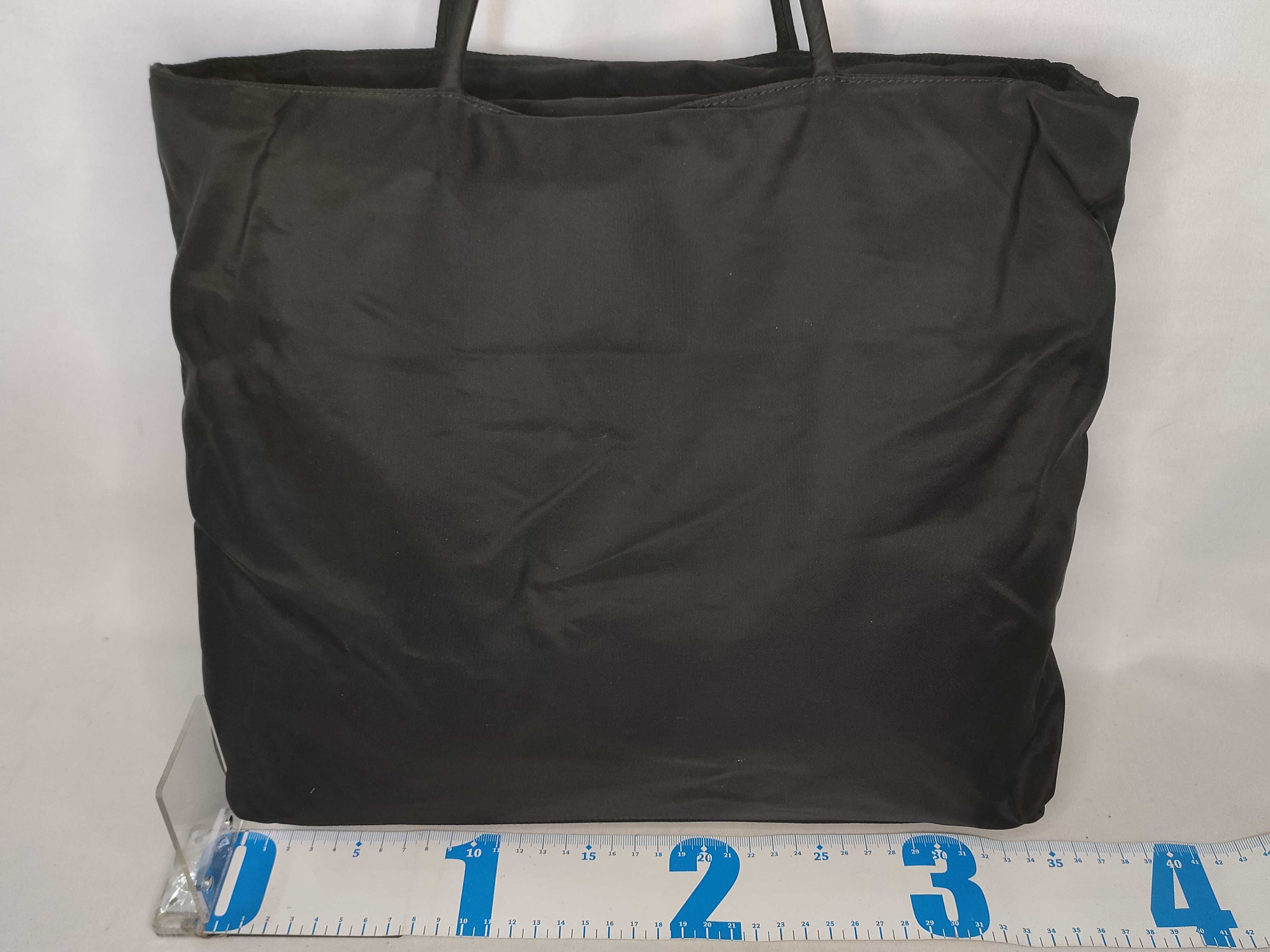 Nylon Prada Triangle Logo Nylon Tote Bag — view 2