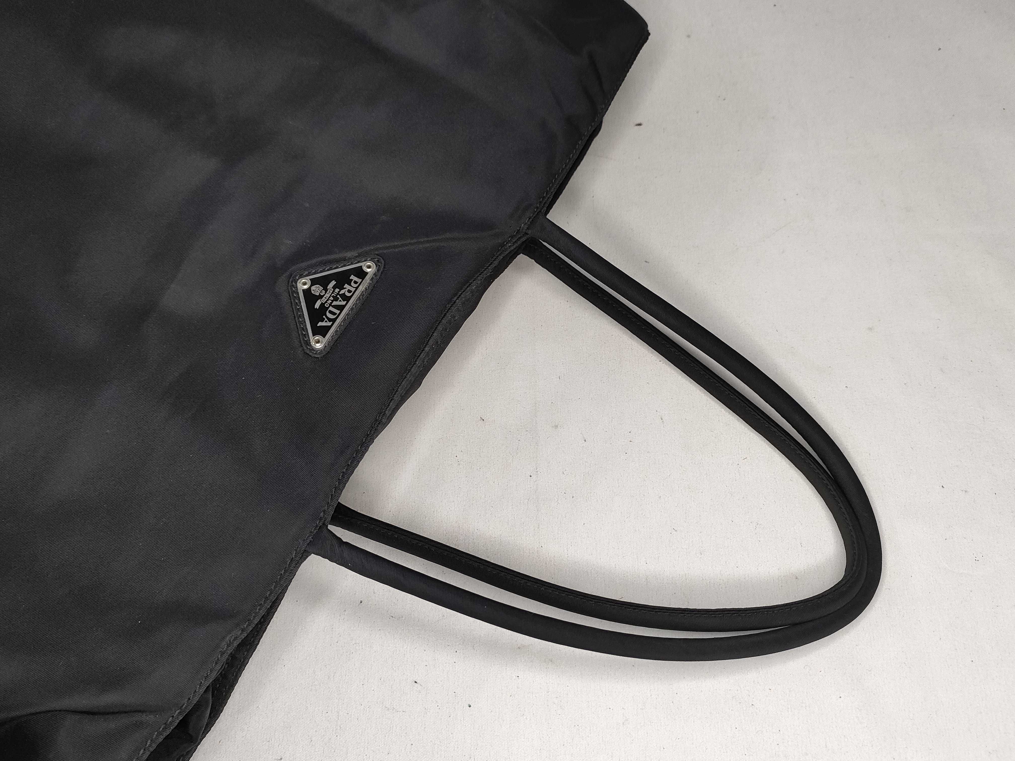 Nylon Prada Triangle Logo Nylon Tote Bag — view 3