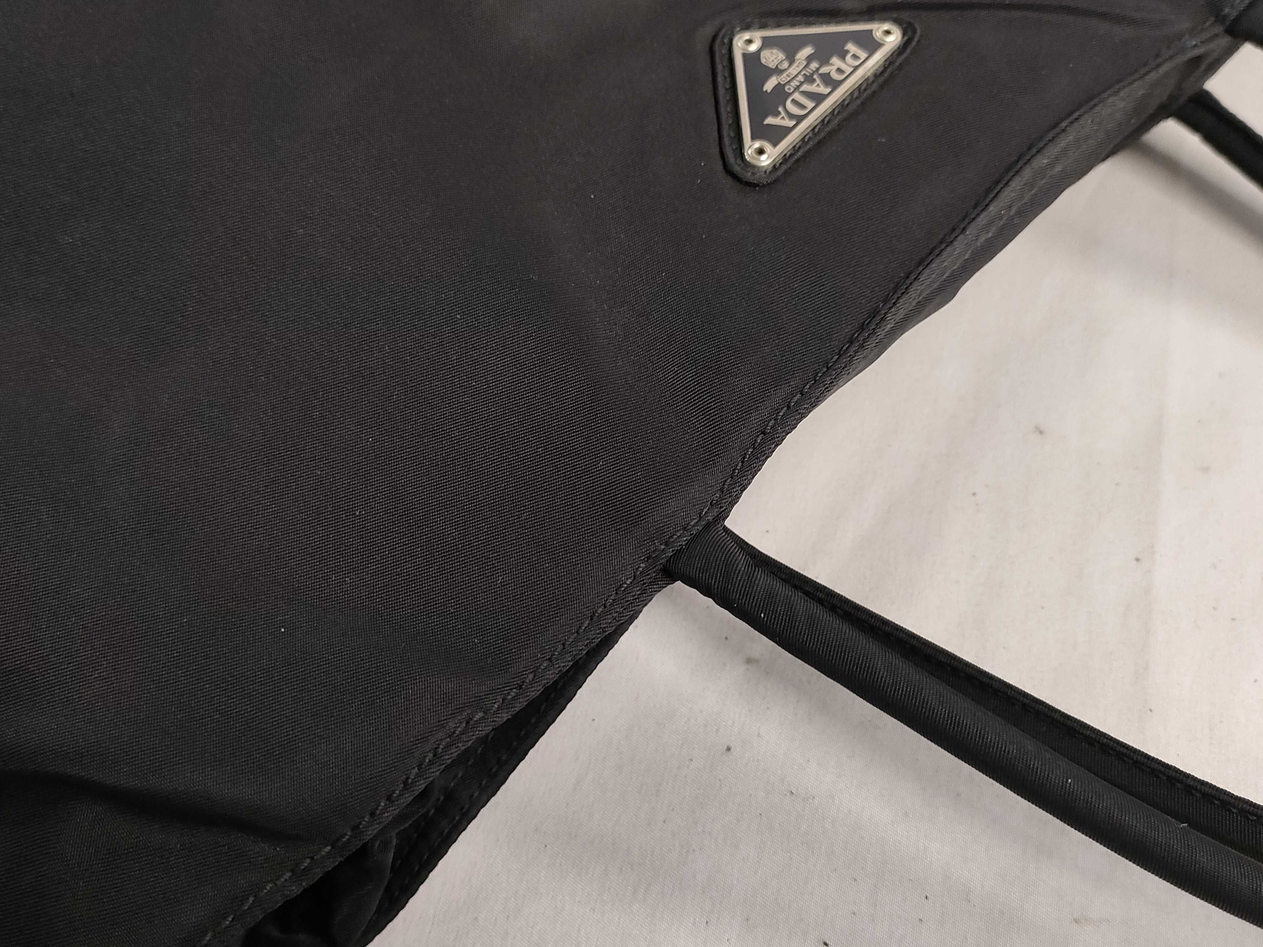 Nylon Prada Triangle Logo Nylon Tote Bag — view 5