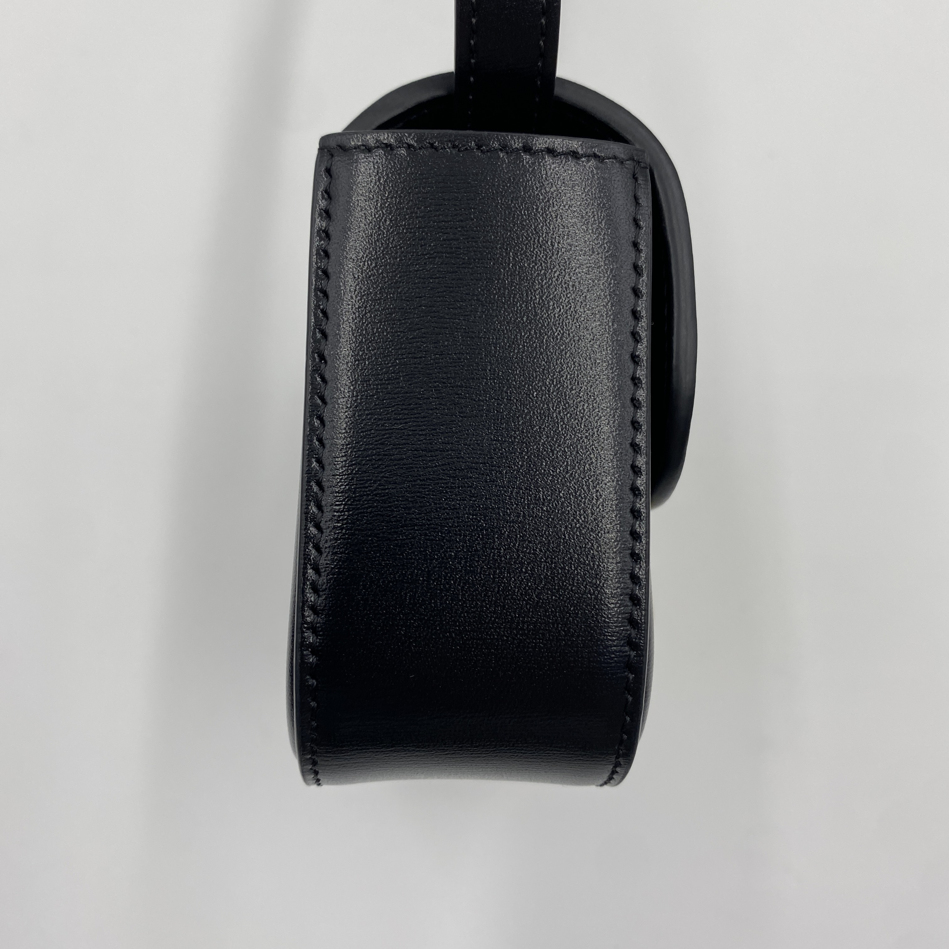 Triomphe Mini Claude Leather Shoulder Bag, Black — view 10