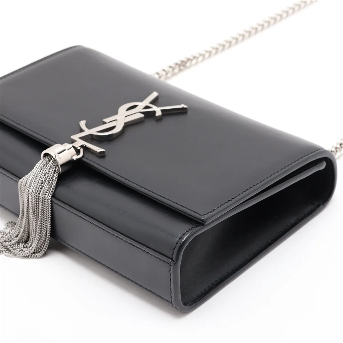 Classic Kate 474366 Leather Chain Shoulder Bag, Black — view 3