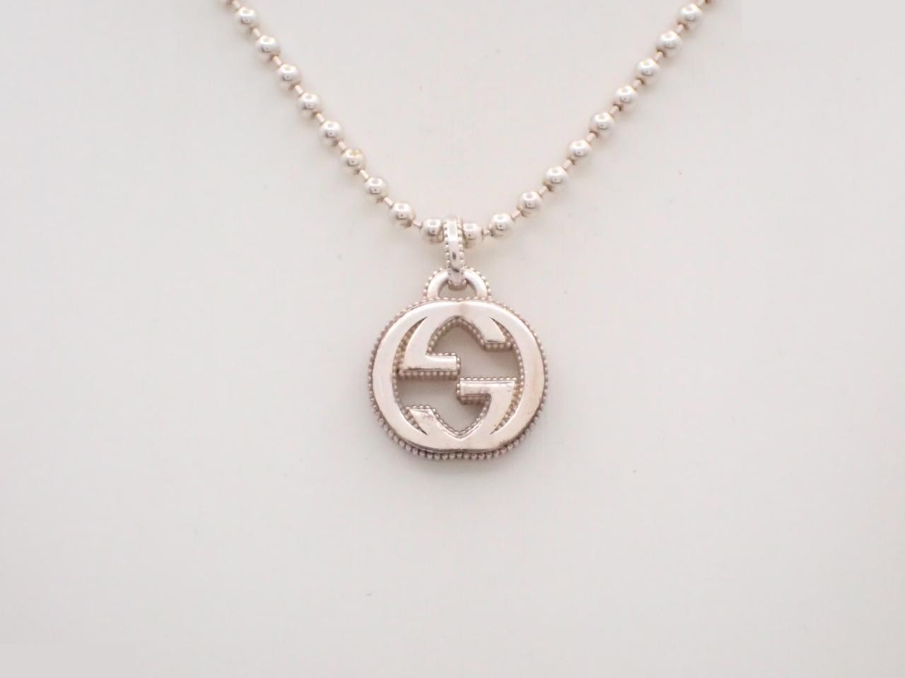 Interlocking G Silver Necklace, 925 Sterling Silver, 17.2g