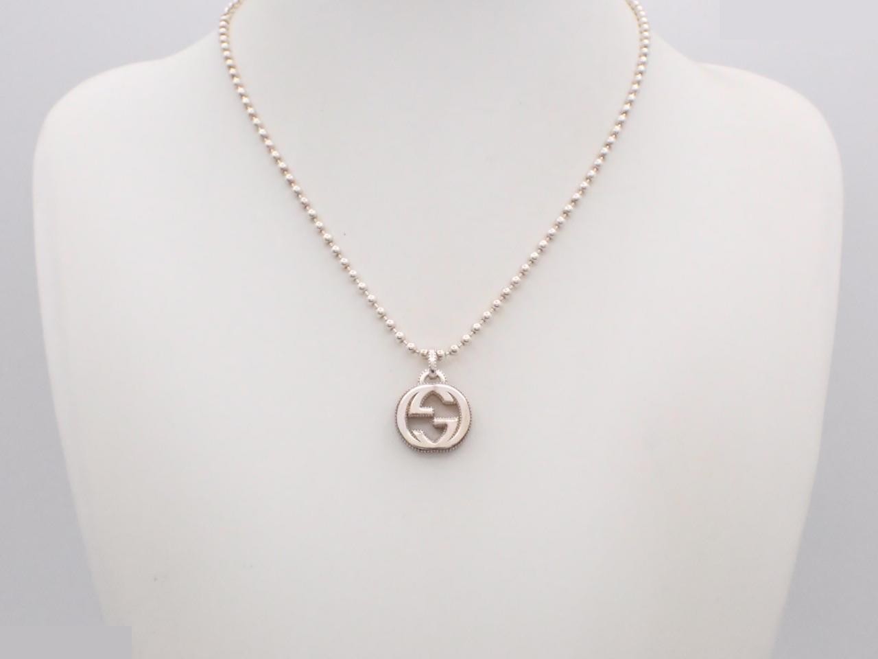 Interlocking G Silver Necklace, 925 Sterling Silver, 17.2g — view 3