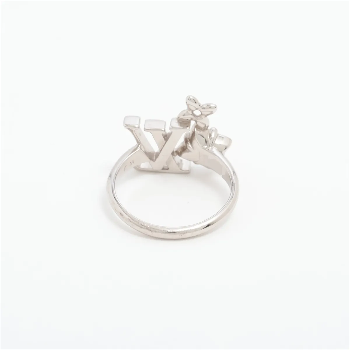 LE1254 Ring M GP x Rhinestone Silver. Shows signs of wear including — view 2