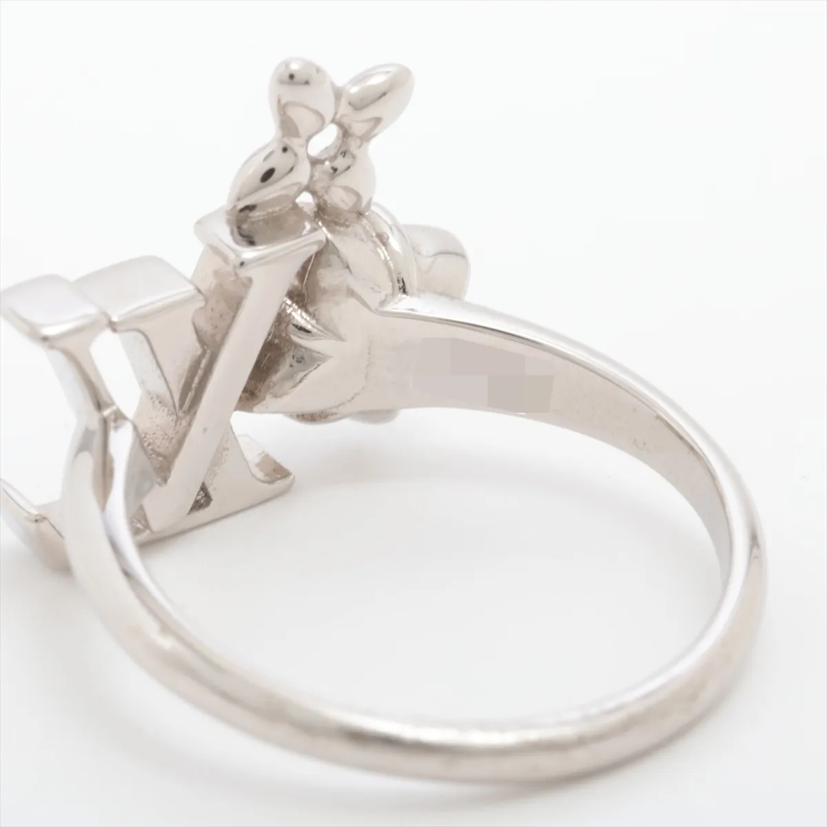 LE1254 Ring M GP x Rhinestone Silver. Shows signs of wear including — view 3