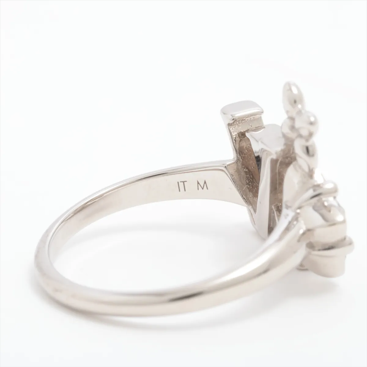 LE1254 Ring M GP x Rhinestone Silver. Shows signs of wear including — view 4