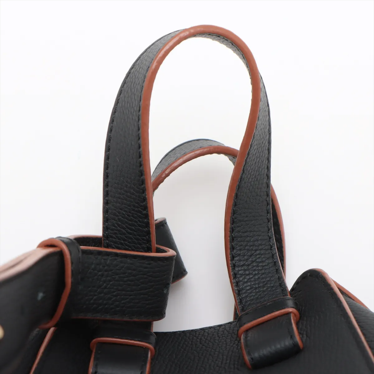 Hammock Small Leather 2-Way Handbag, Black — view 6