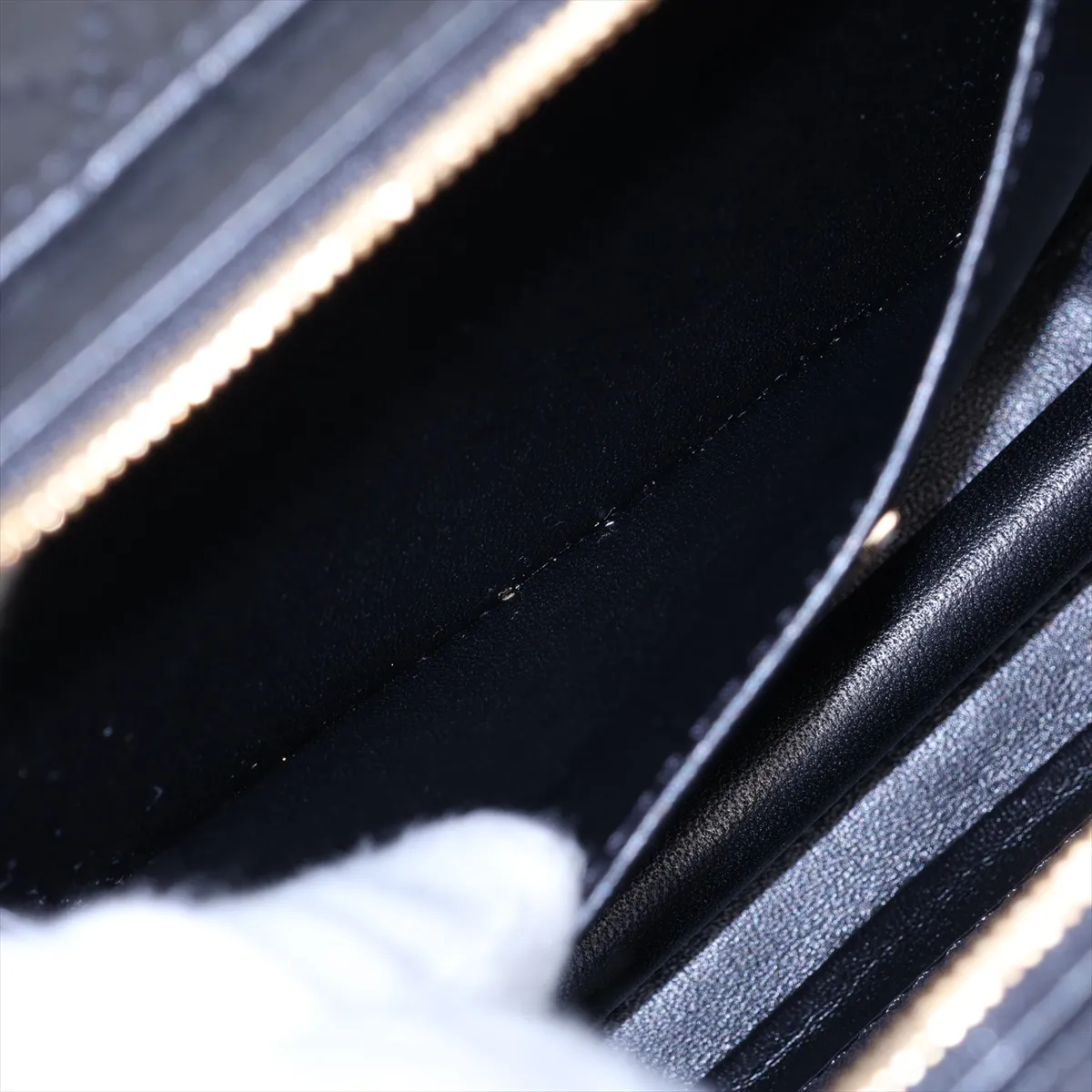 Matelassé Lambskin 2-Way Handbag, Black with Gold Hardware, X265K1PK, Random Plate — view 10