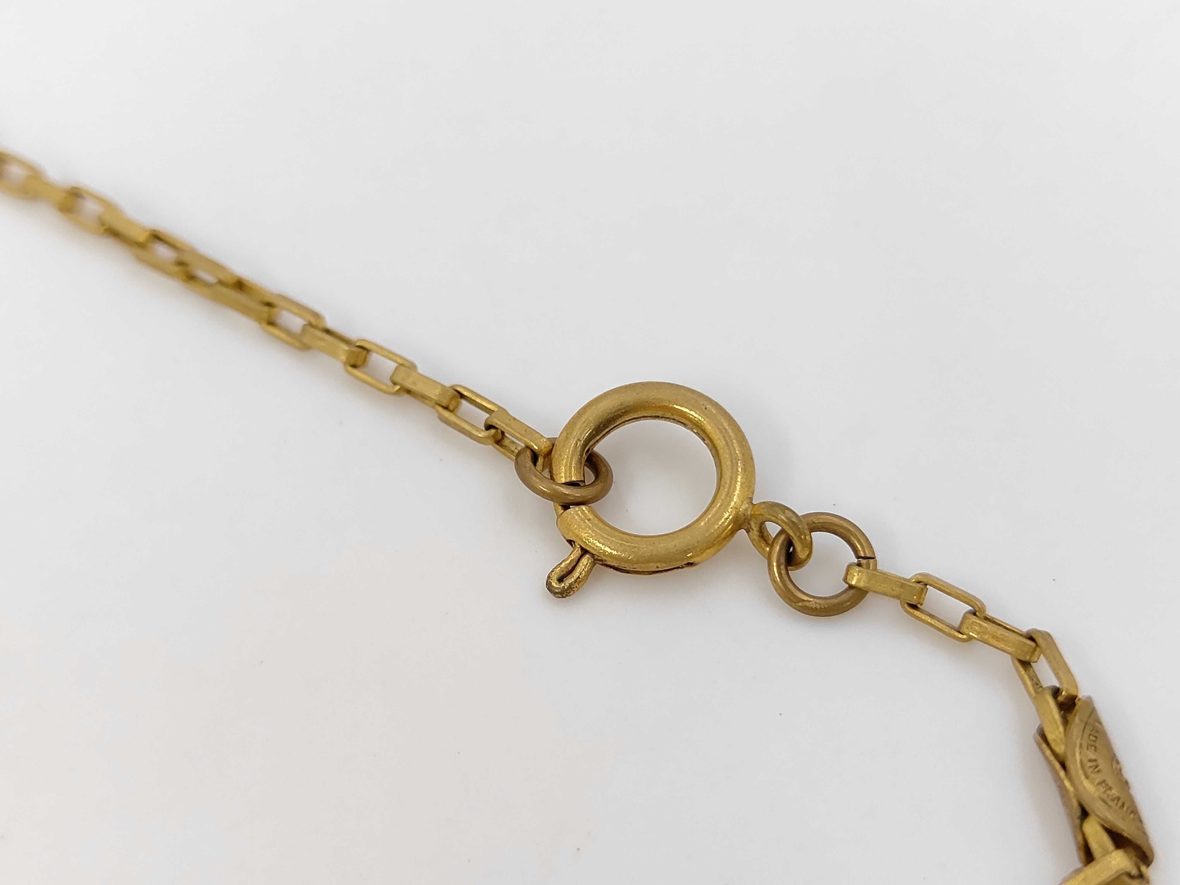 Vintage Gold Triangle Necklace — view 3