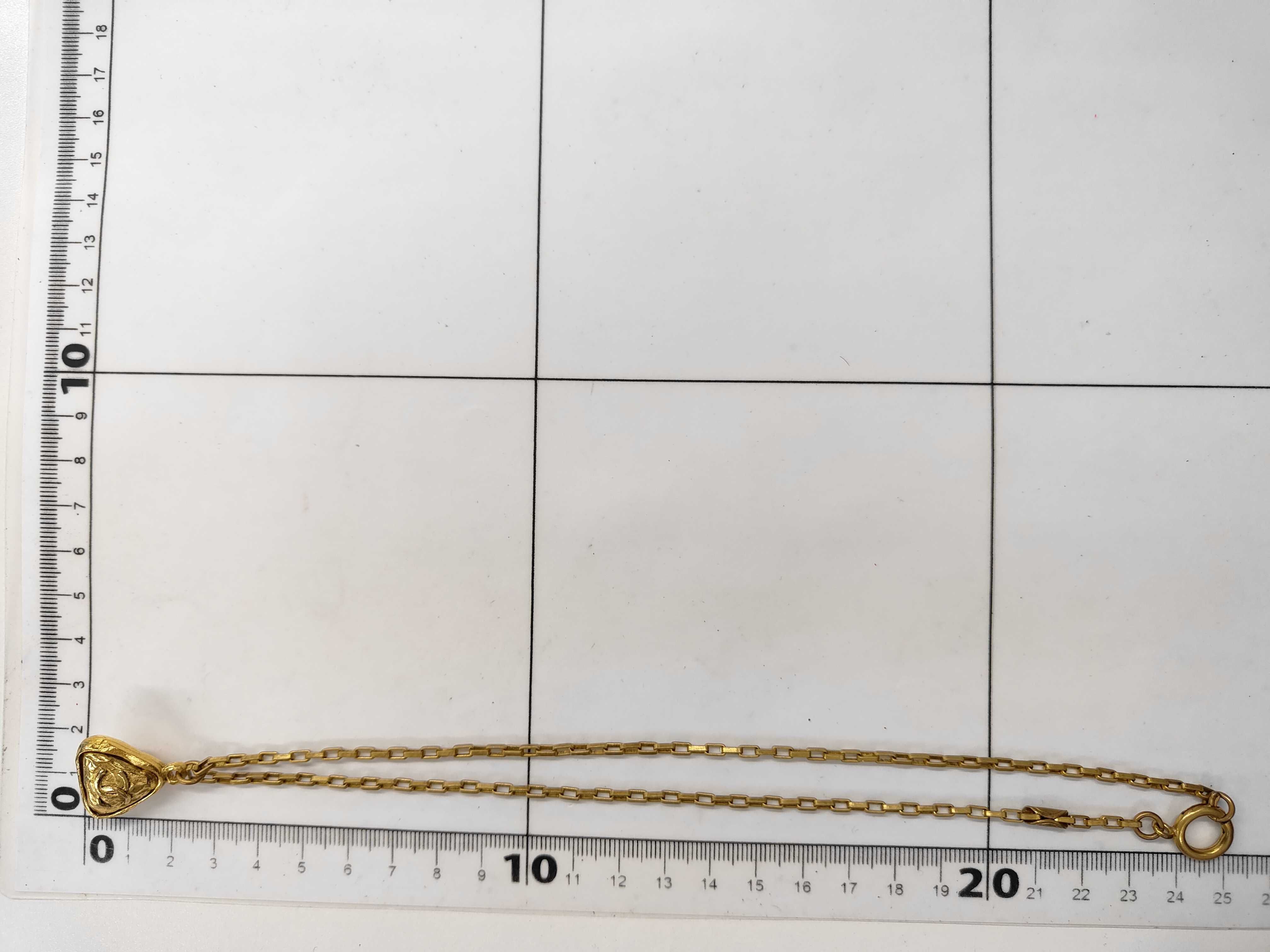 Vintage Gold Triangle Necklace — view 6
