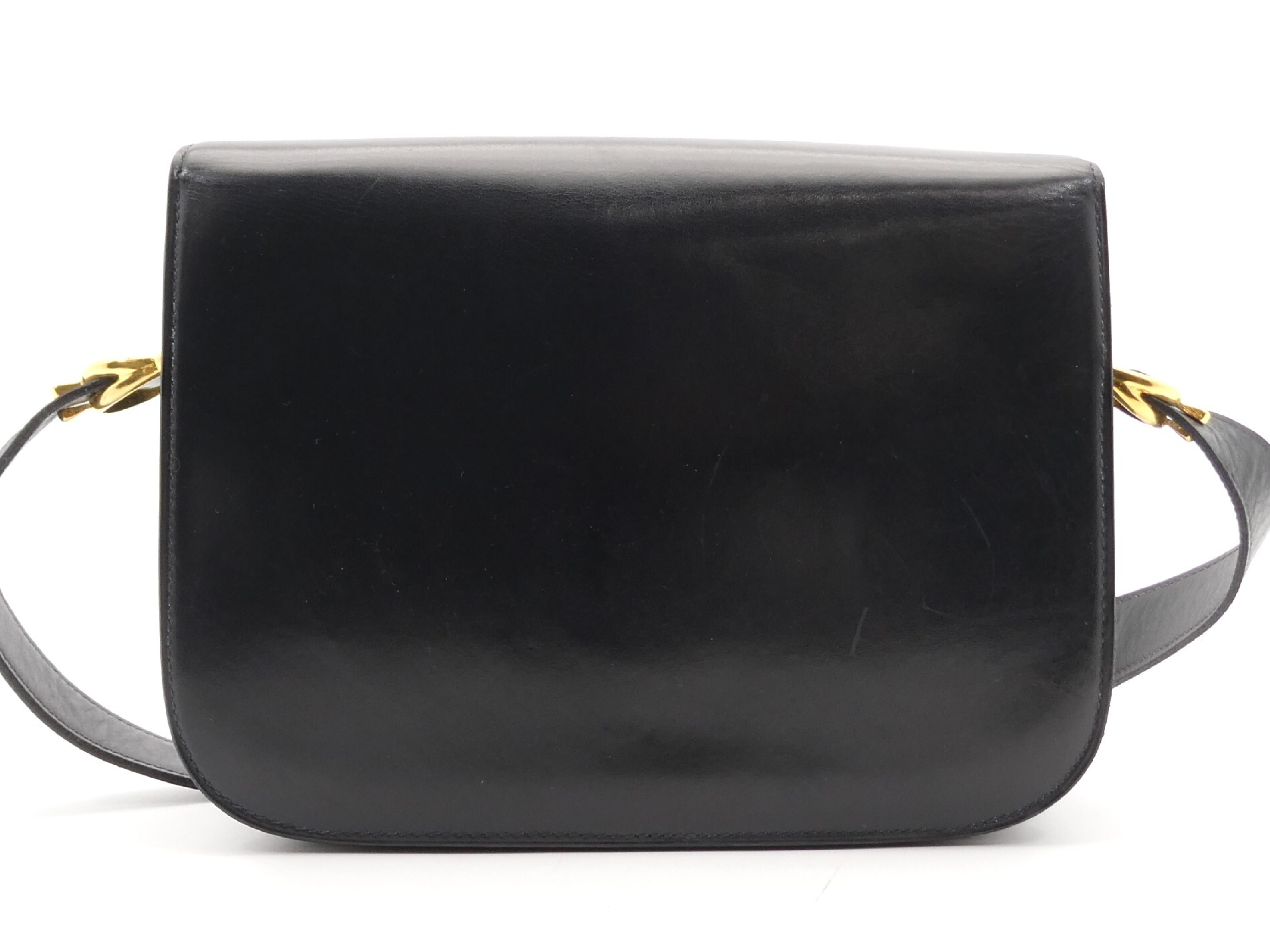 leather shoulder bag with carriage hardware — view 2