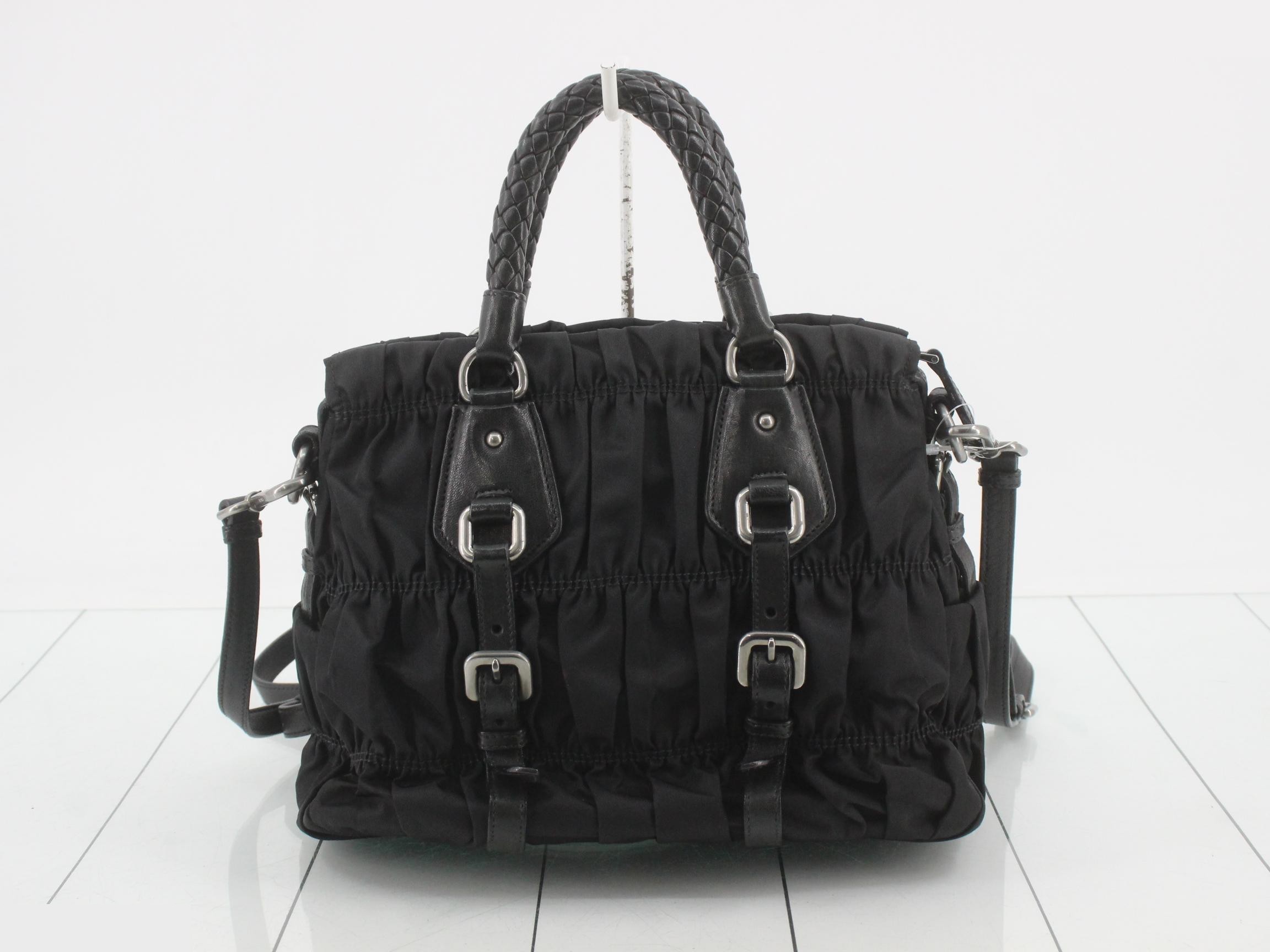 Gathered Tote Bag, 2-Way Bag with Shoulder Strap — view 2
