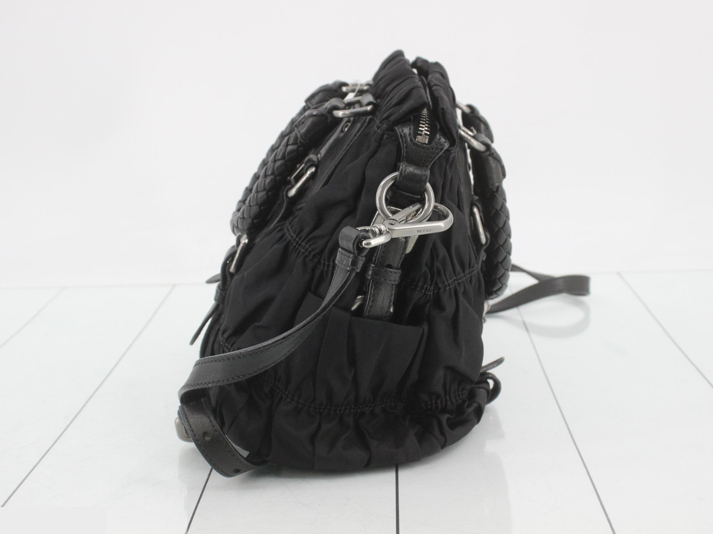 Gathered Tote Bag, 2-Way Bag with Shoulder Strap — view 3