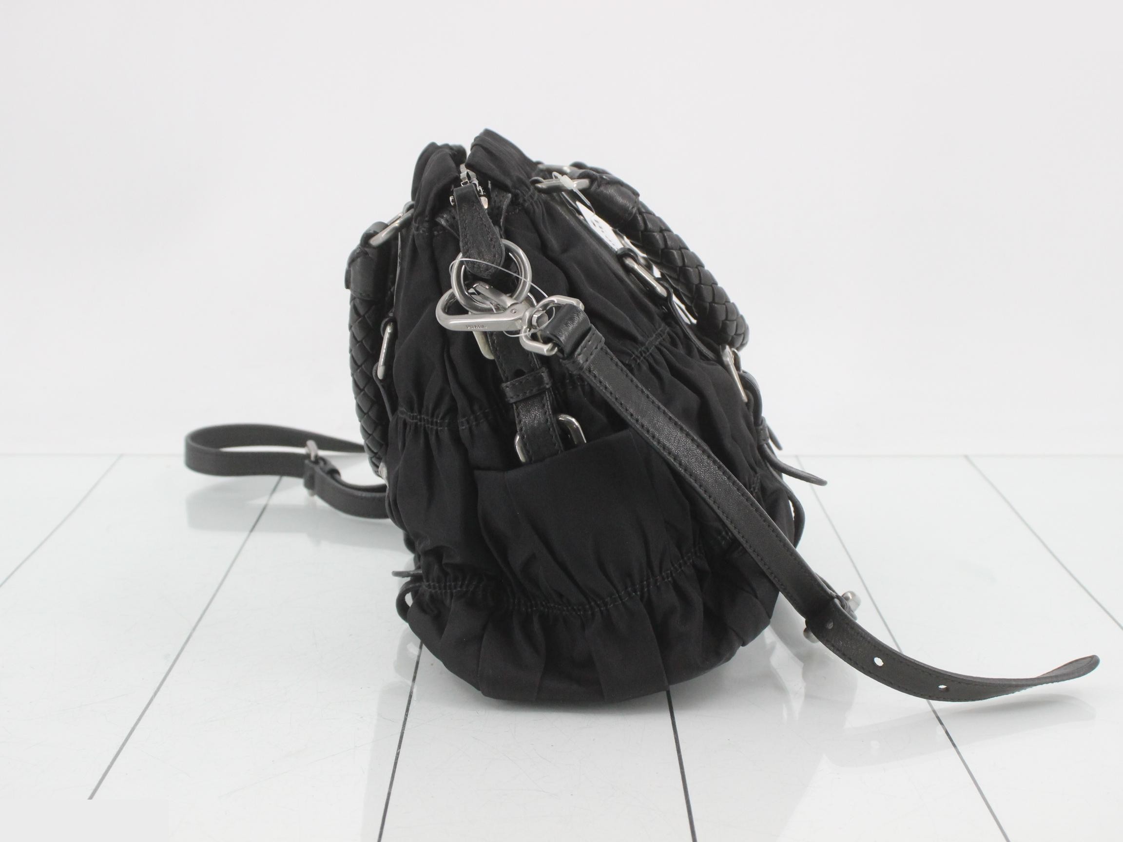Gathered Tote Bag, 2-Way Bag with Shoulder Strap — view 4