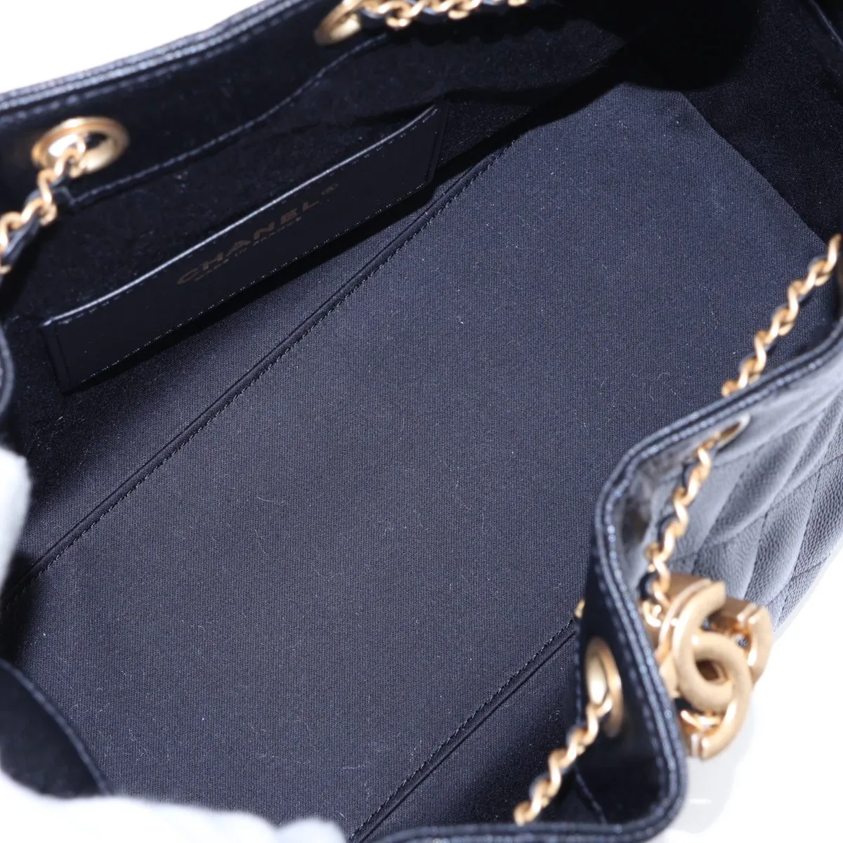 [Individually packaged] Chanel 25 Small Caviar Skin Chain Shoulder Bag, Black with Gold Hardware, CN7A6CJK, Random Plate, AS5293 — view 6