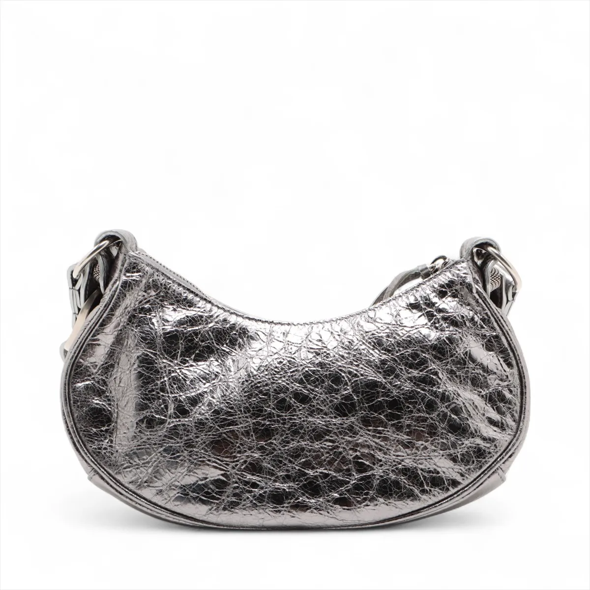 Luka Gol XS Leather Shoulder Bag Silver 671309 with Mirror — view 2