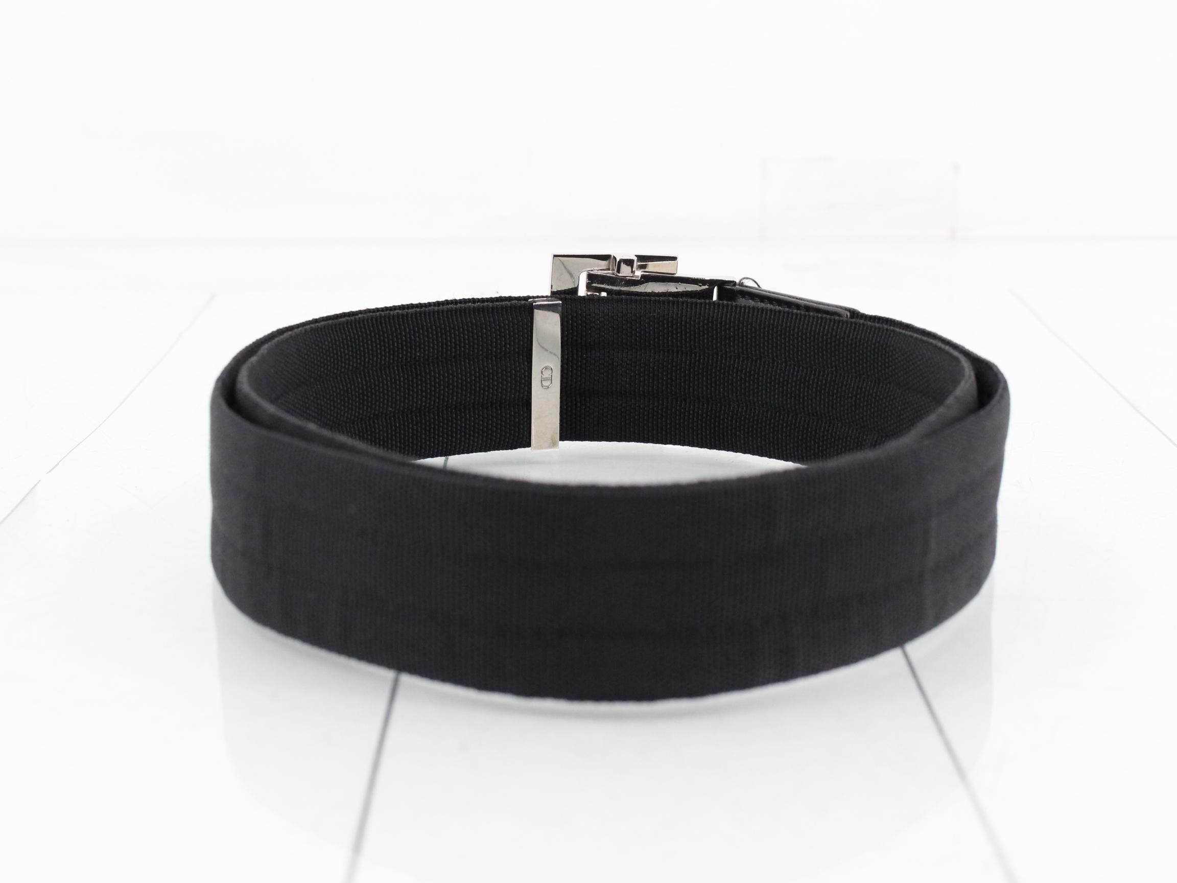 CD logo buckle belt, fabric, 34BM-0074 belt — view 2