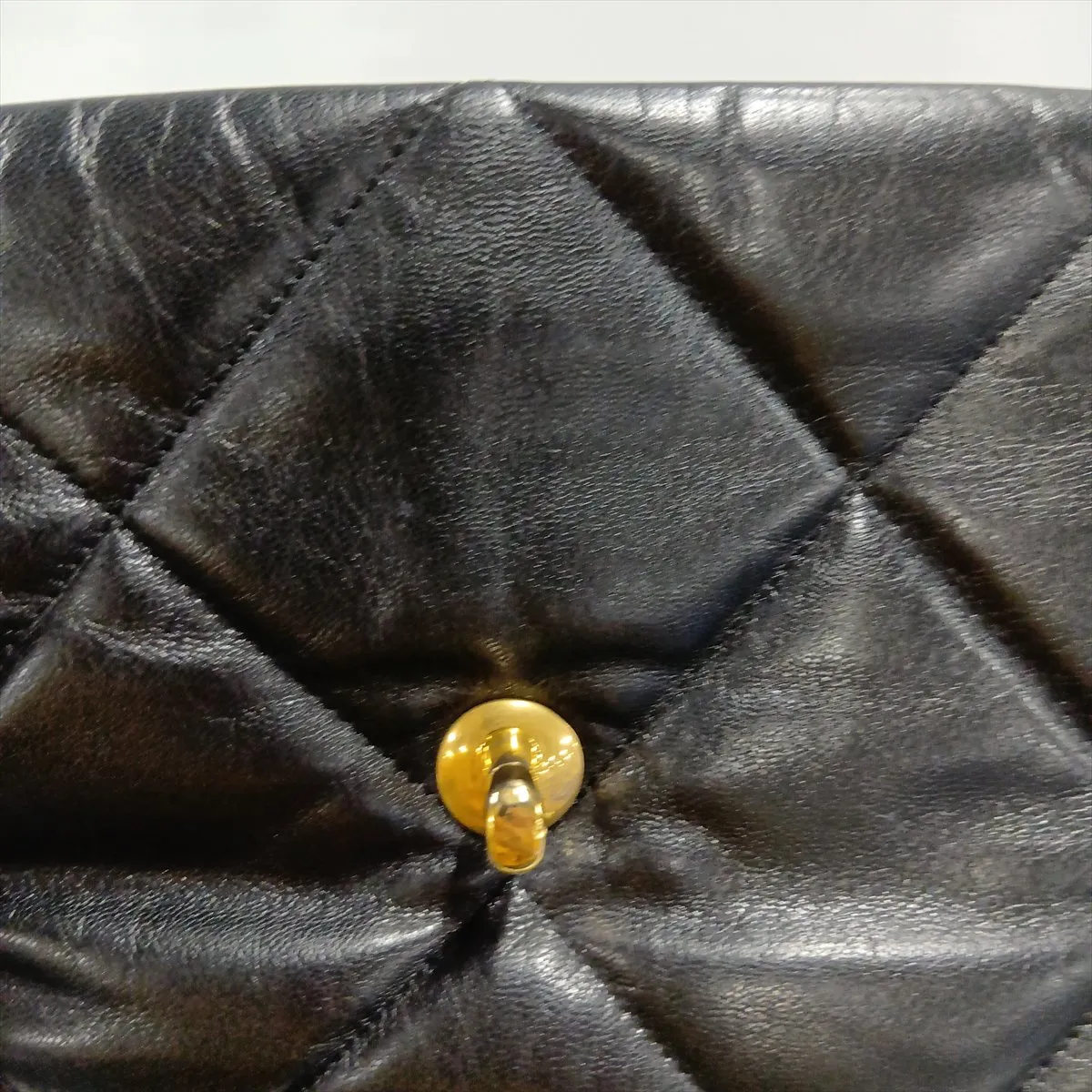 19 Large Lambskin Chain Shoulder Bag, Black with Gold and Silver Hardware, 29178599, Serial Number 29, AS1161 — view 11