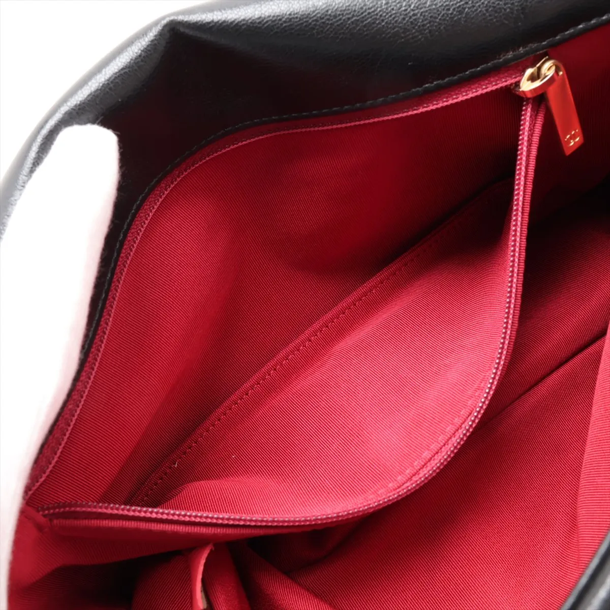 19 Large Lambskin Chain Shoulder Bag, Black with Gold and Silver Hardware, 29178599, Serial Number 29, AS1161 — view 7