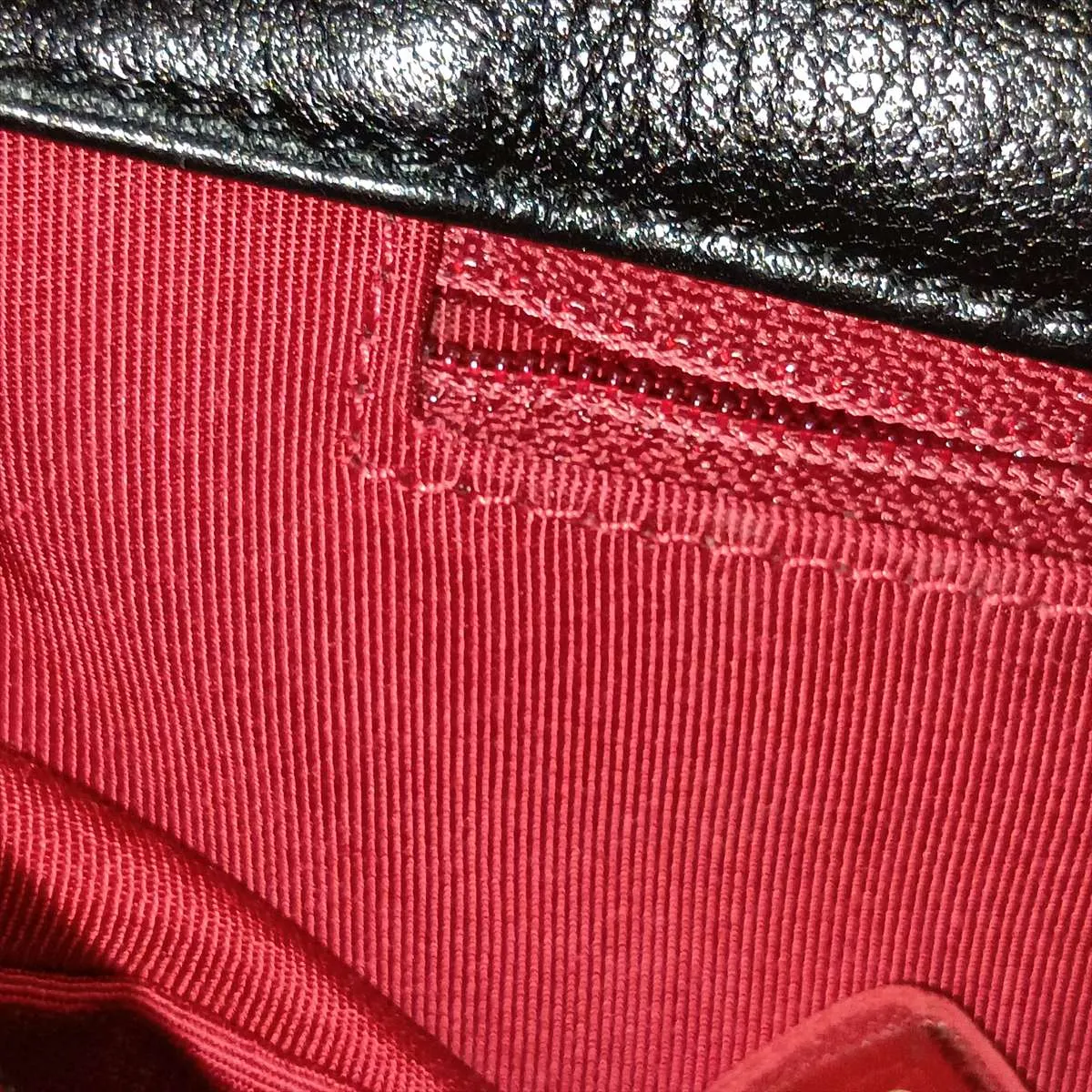 19 Large Lambskin Chain Shoulder Bag, Black with Gold and Silver Hardware, 29178599, Serial Number 29, AS1161 — view 10