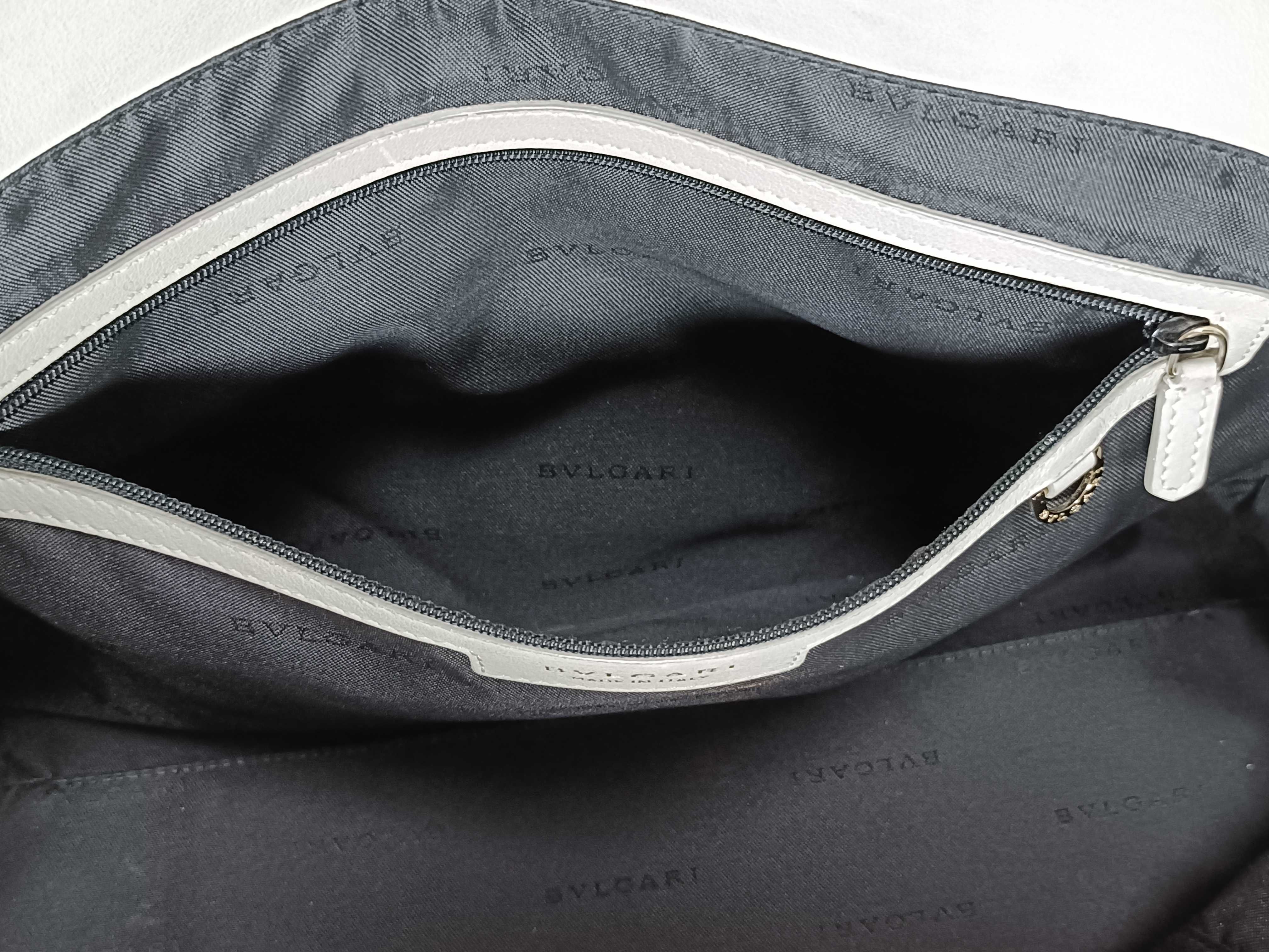 Bulgari Tote Bag Leather Ivory Tote Bag — view 11