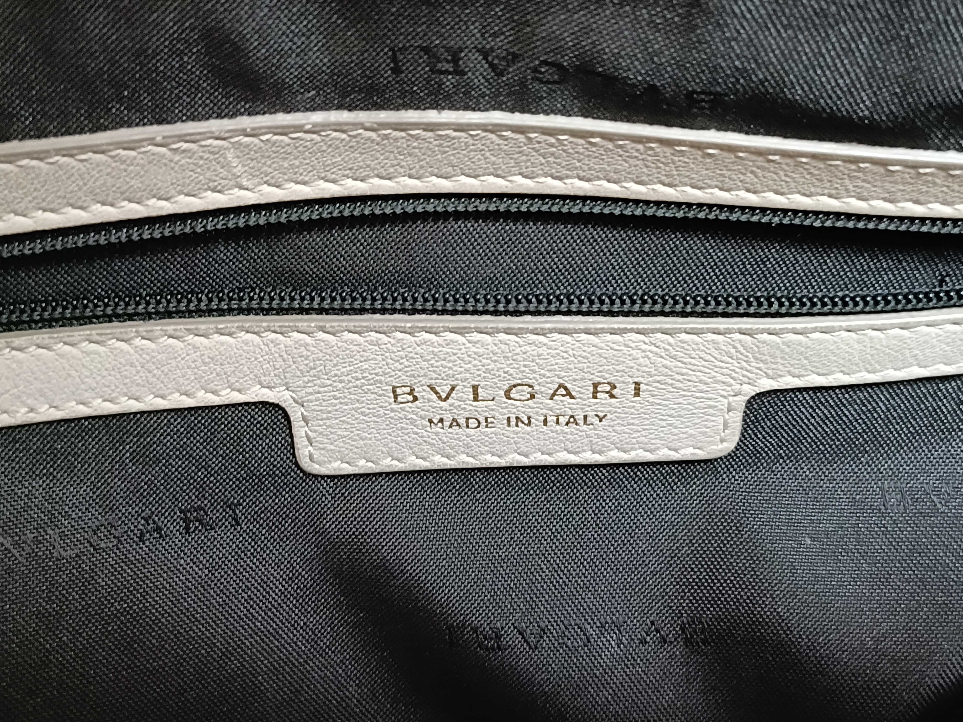 Bulgari Tote Bag Leather Ivory Tote Bag — view 12