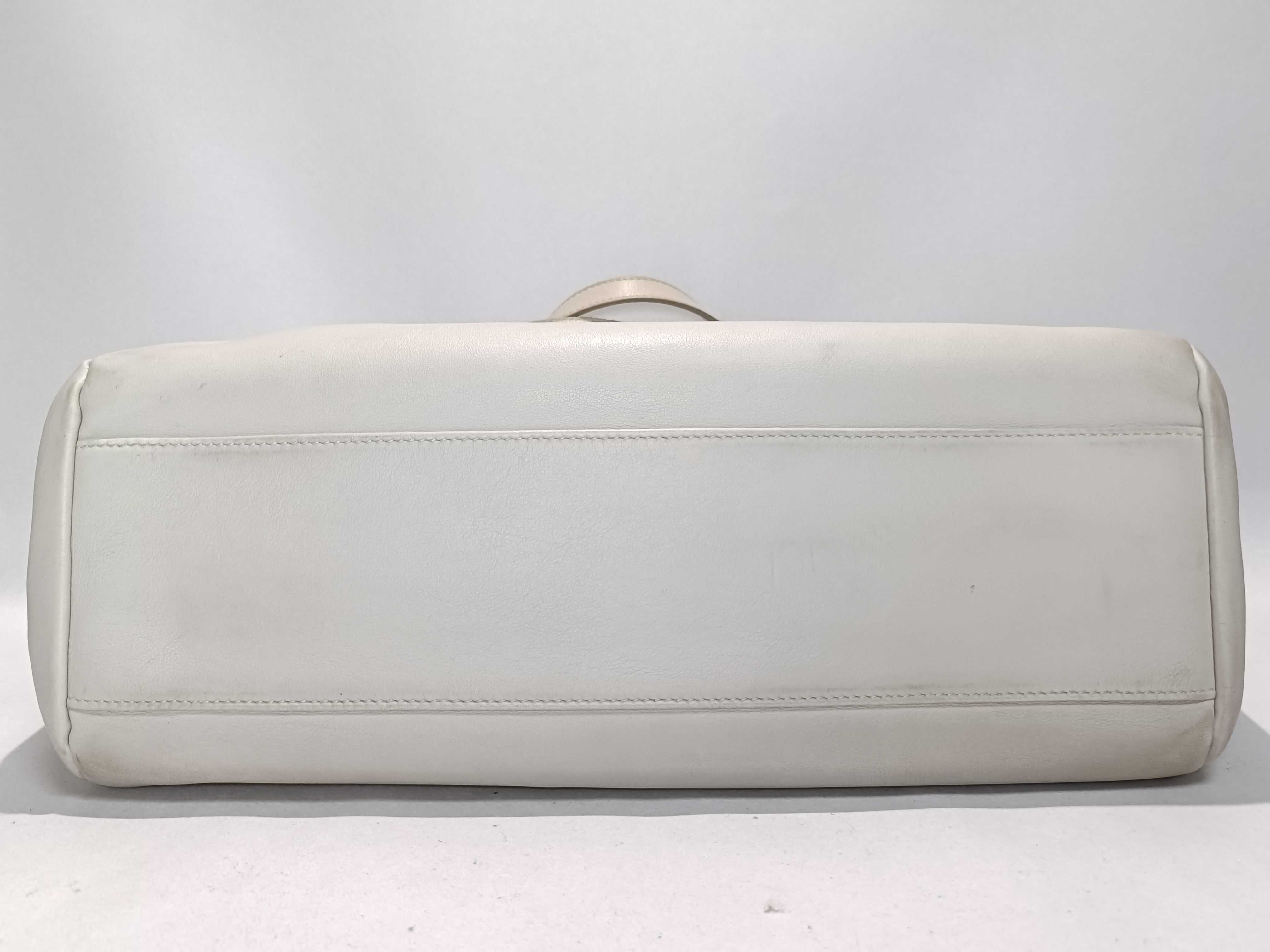 Bulgari Tote Bag Leather Ivory Tote Bag — view 6