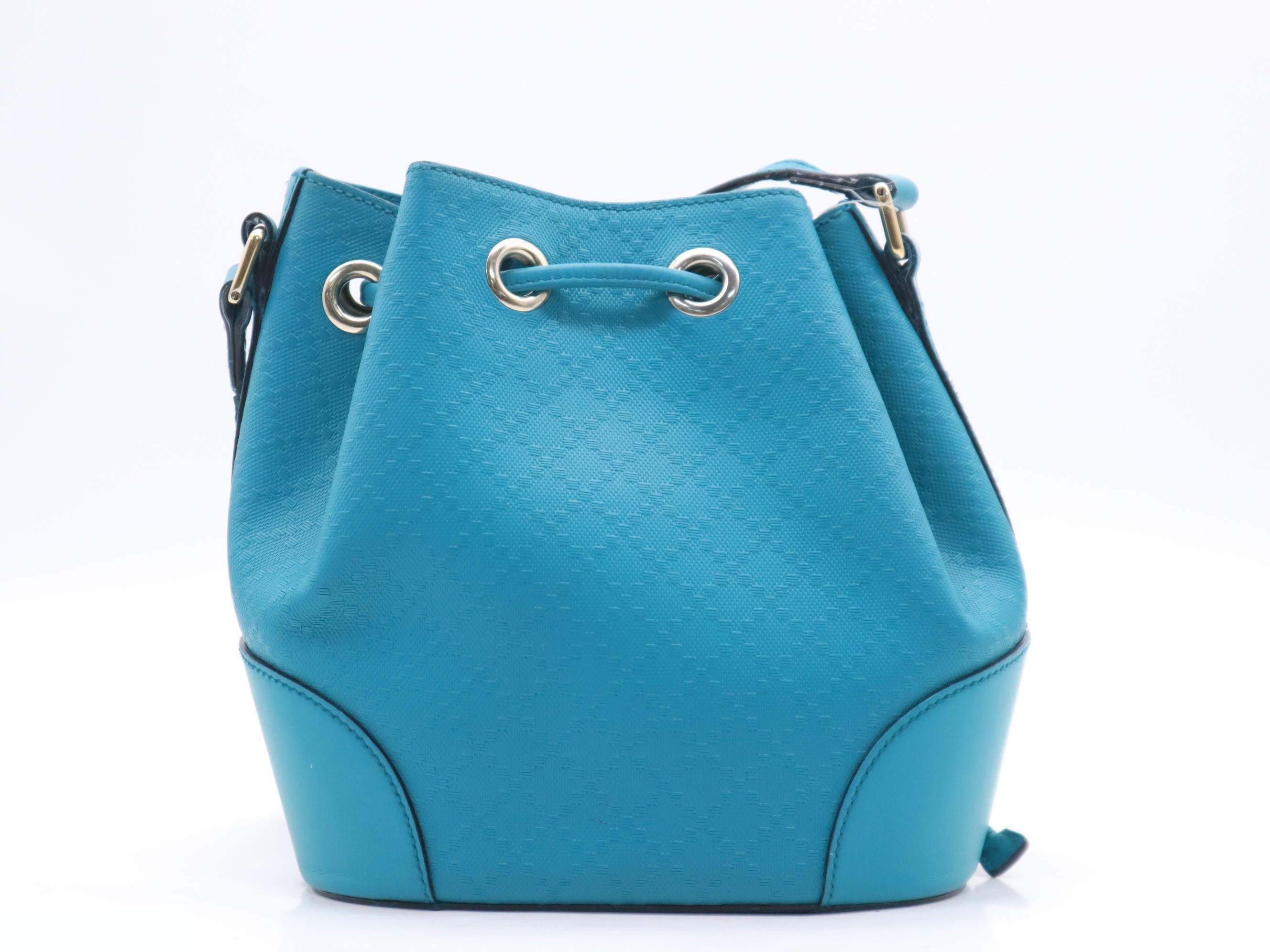 GG Embossed Bright Diamante Bucket Shoulder Bag, Blue — view 2