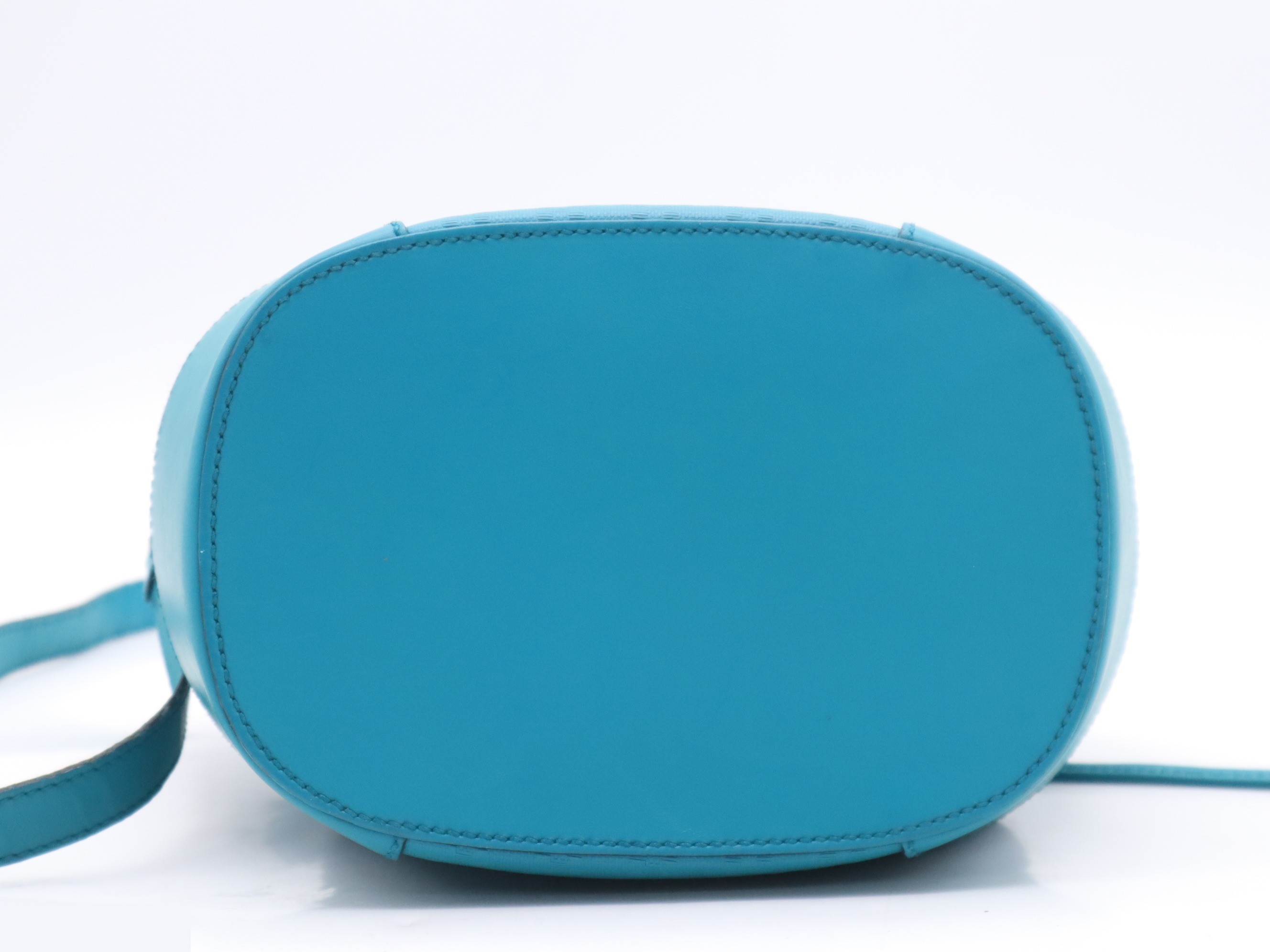 GG Embossed Bright Diamante Bucket Shoulder Bag, Blue — view 4