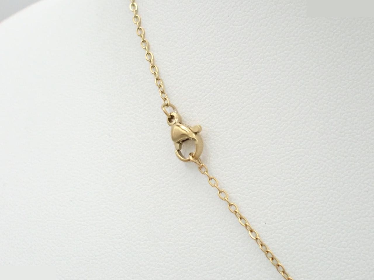 Cube necklace, gold, non-original chain, chain length approximately 40cm — view 2