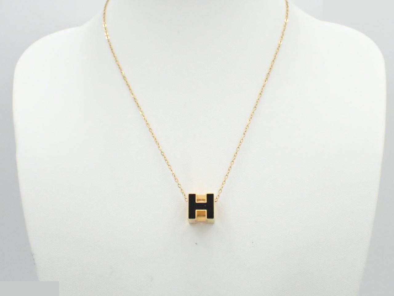 Cube necklace, gold, non-original chain, chain length approximately 40cm — view 3