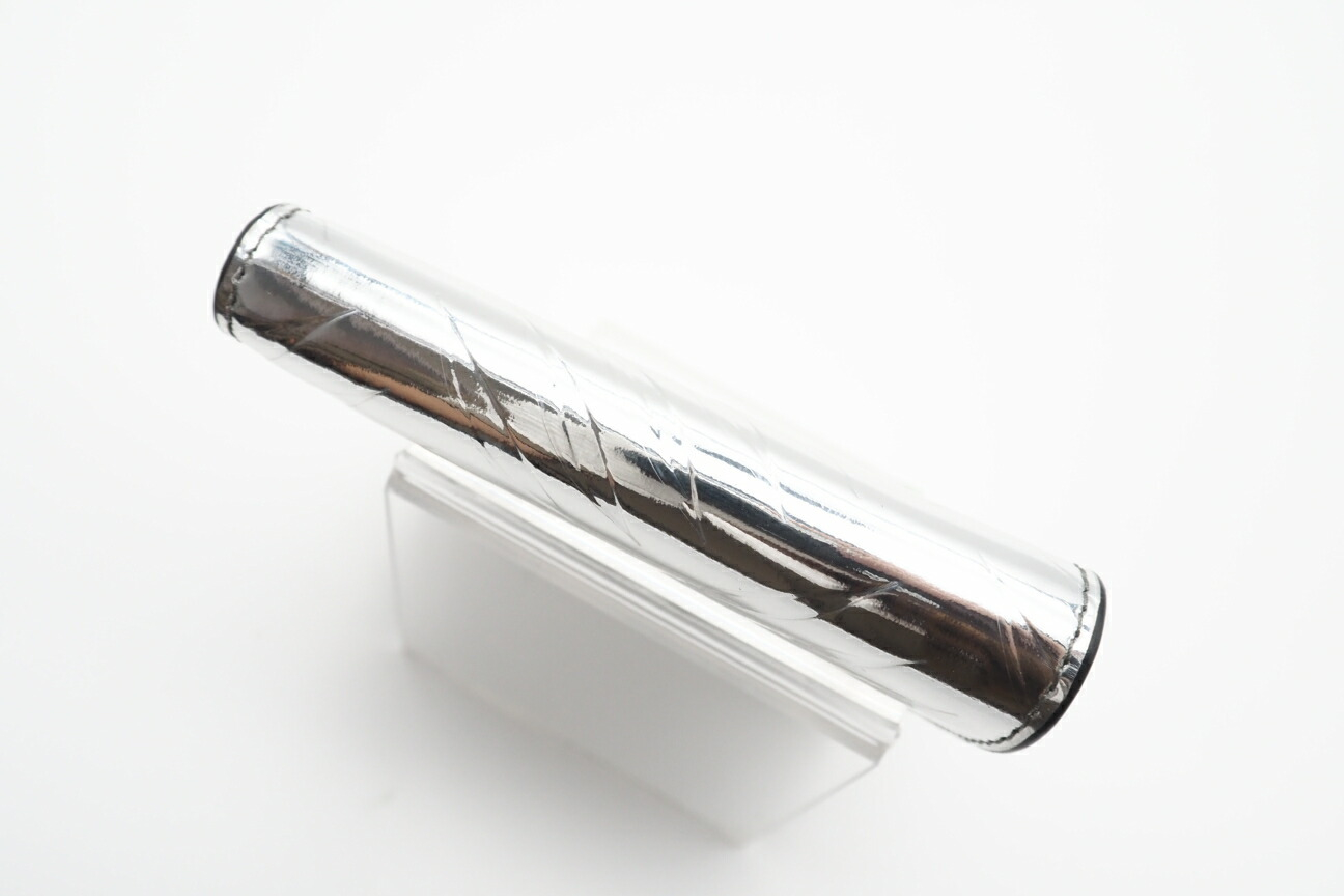 2MO513 Patent Leather Compact Wallet Silver — view 5