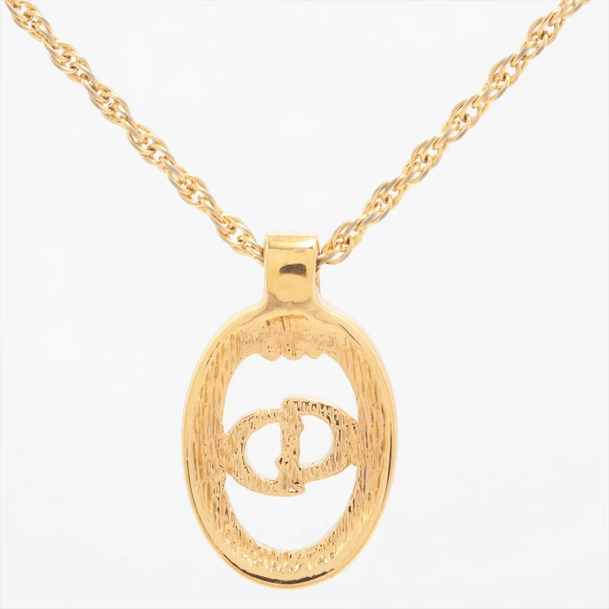 CD Logo Necklace GP Gold — view 2