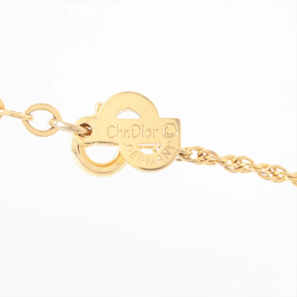 CD Logo Necklace GP Gold — view 4