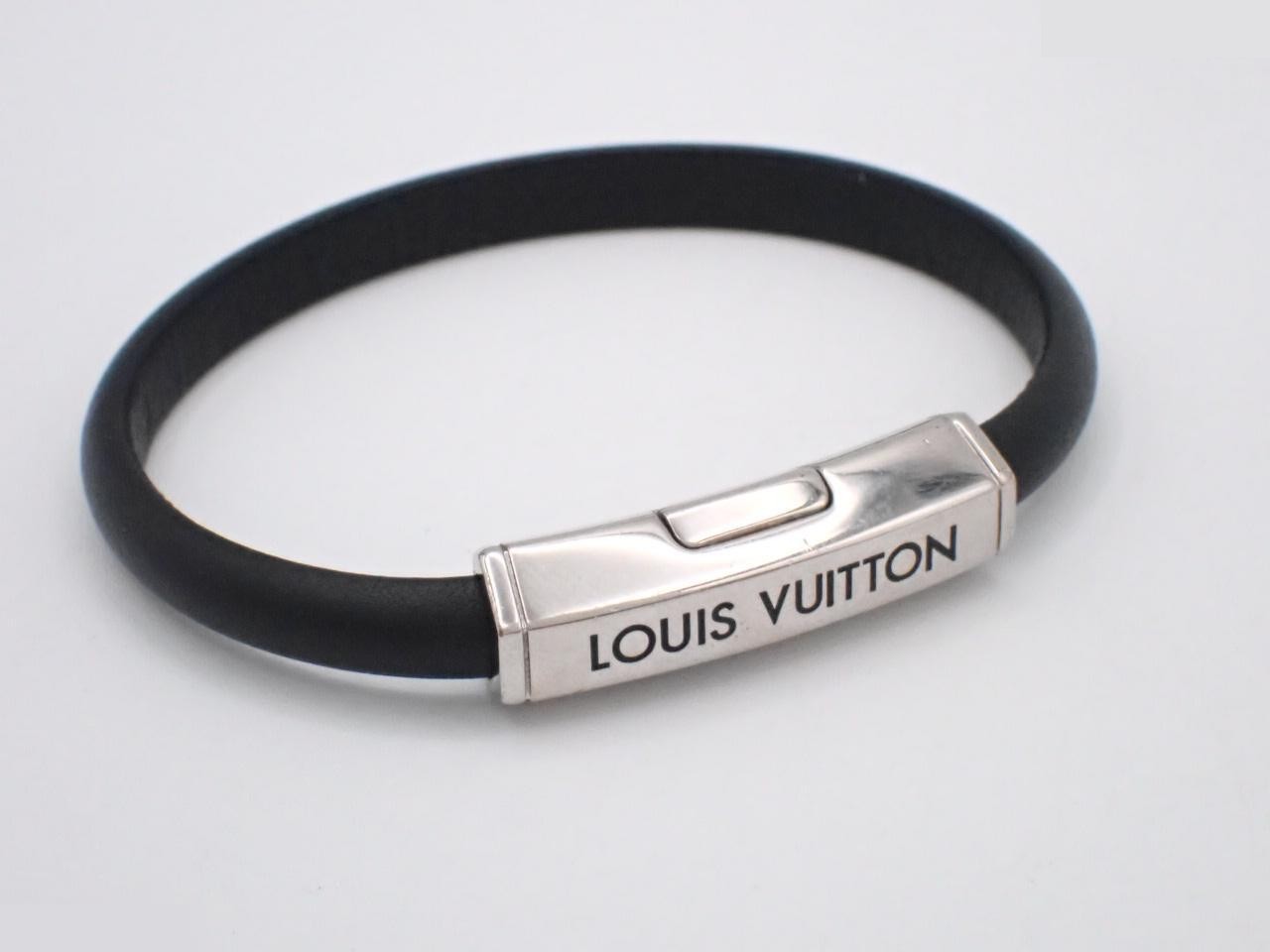 Clip-It Leather Black Logo Bracelet Louis Vuitton — view 3