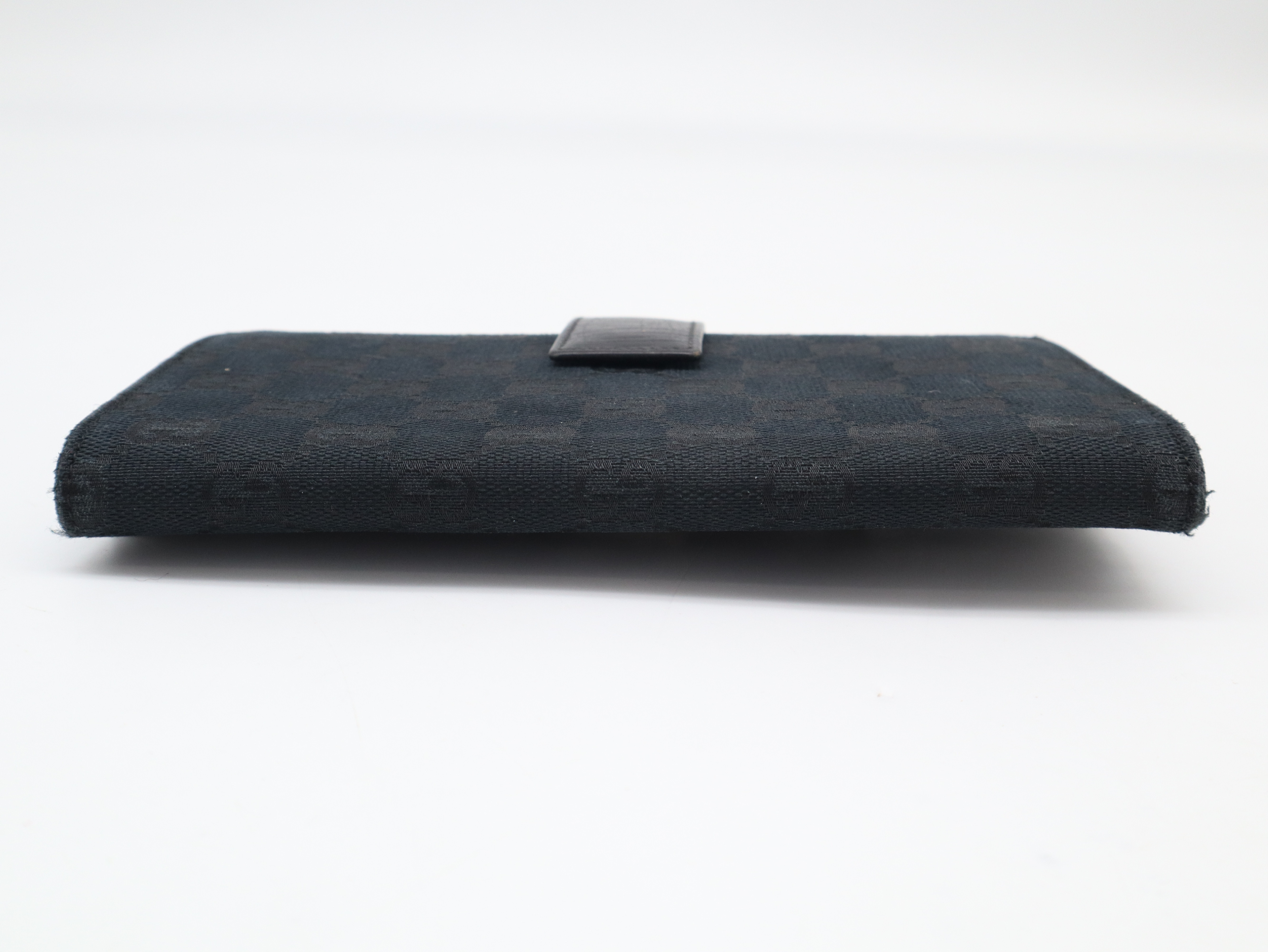 137375GG Canvas Horsebit Long Wallet, Black — view 4