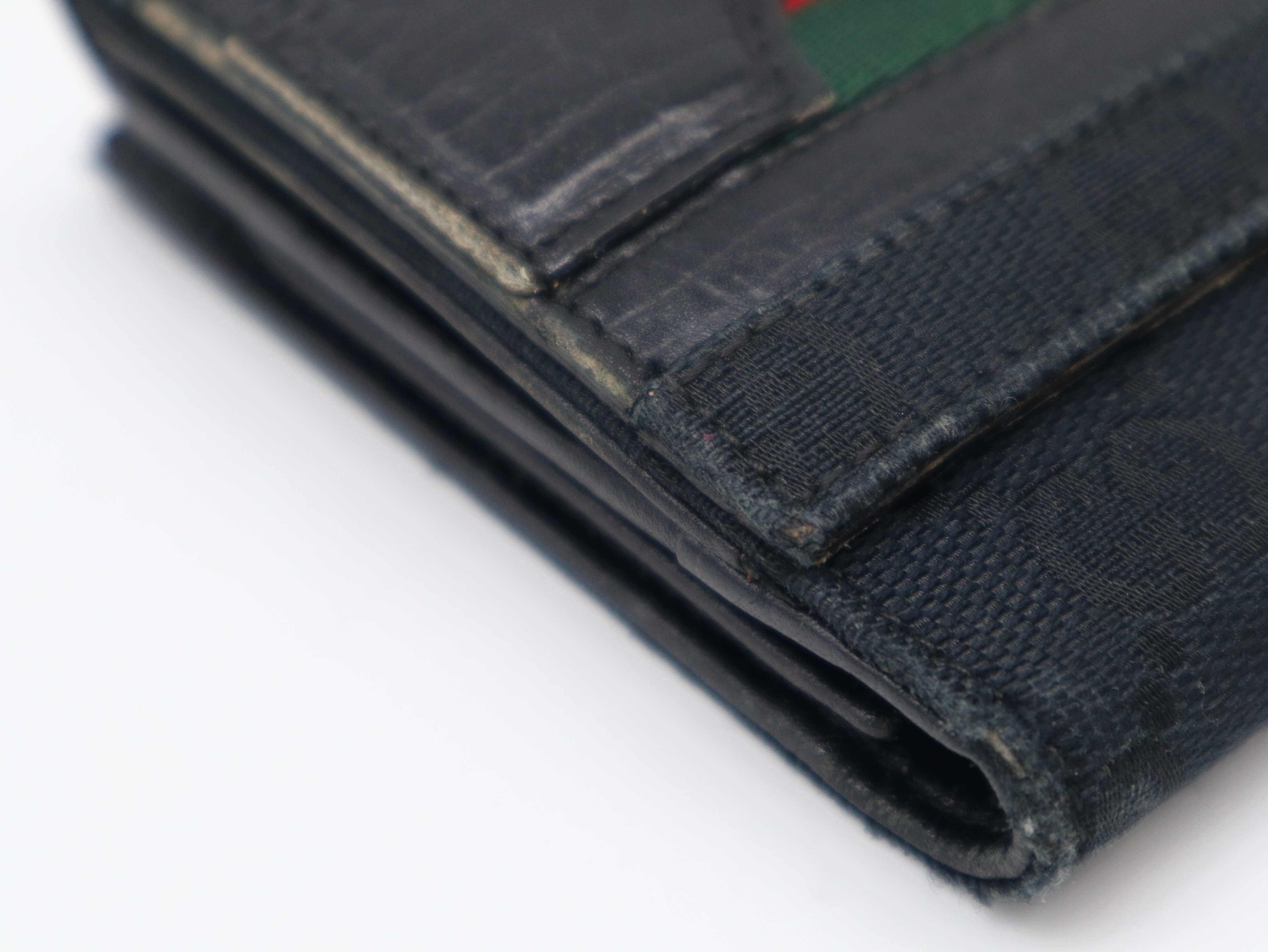 137375GG Canvas Horsebit Long Wallet, Black — view 7
