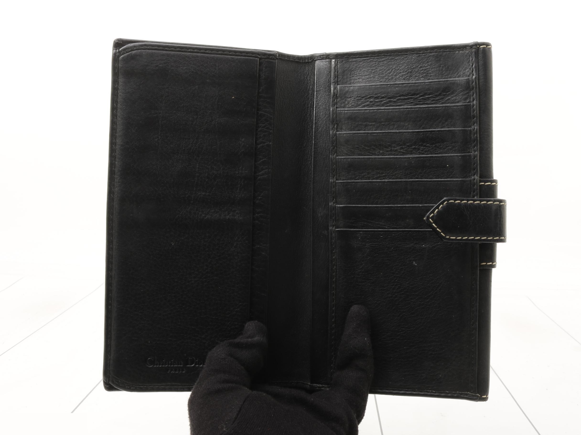 Flap-closure long wallet, bag/wallet, black — view 4