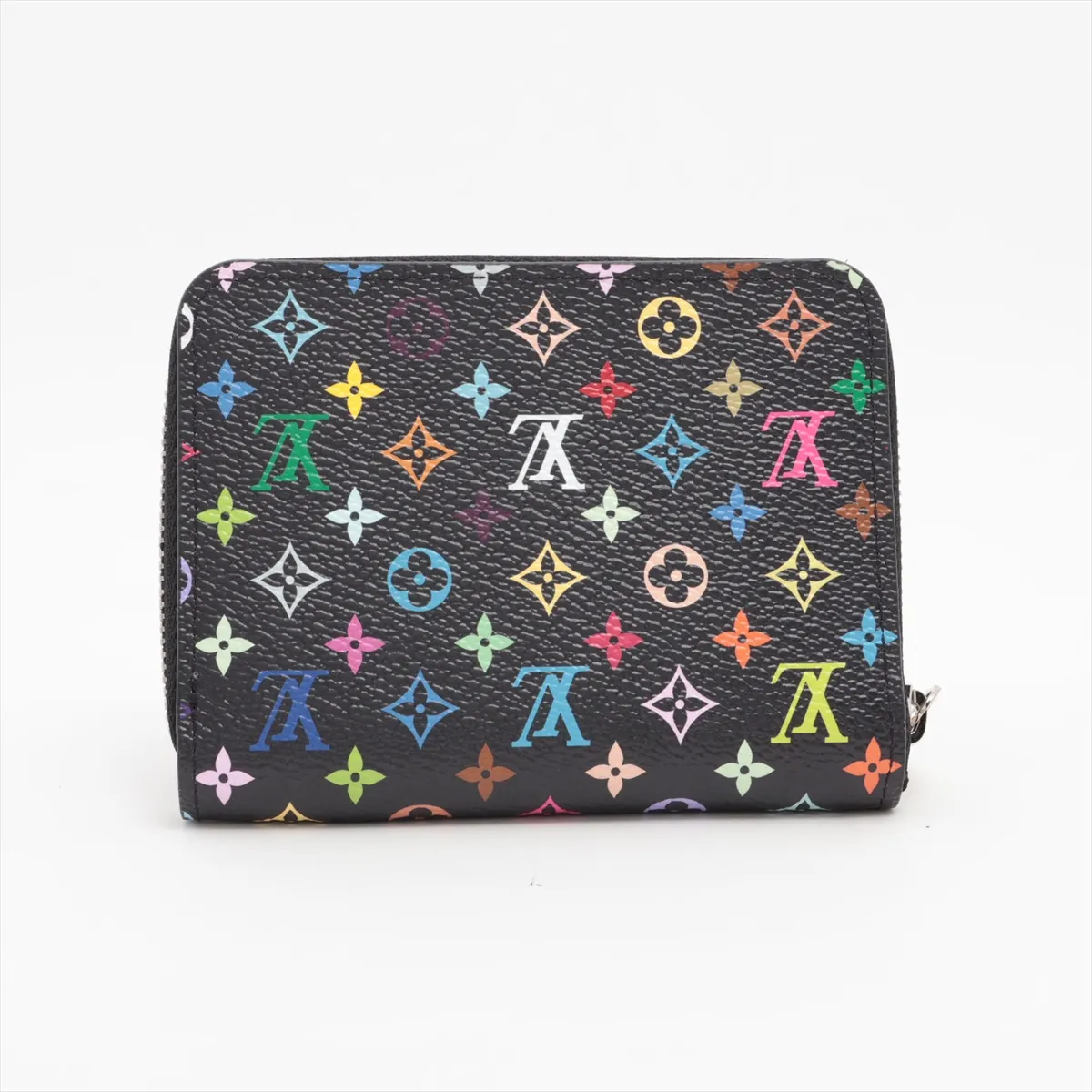 x Takashi Murakami LV x TM Multicolor Zippy Coin Purse M13409 Coin Case Black (RFID responsive) — view 2